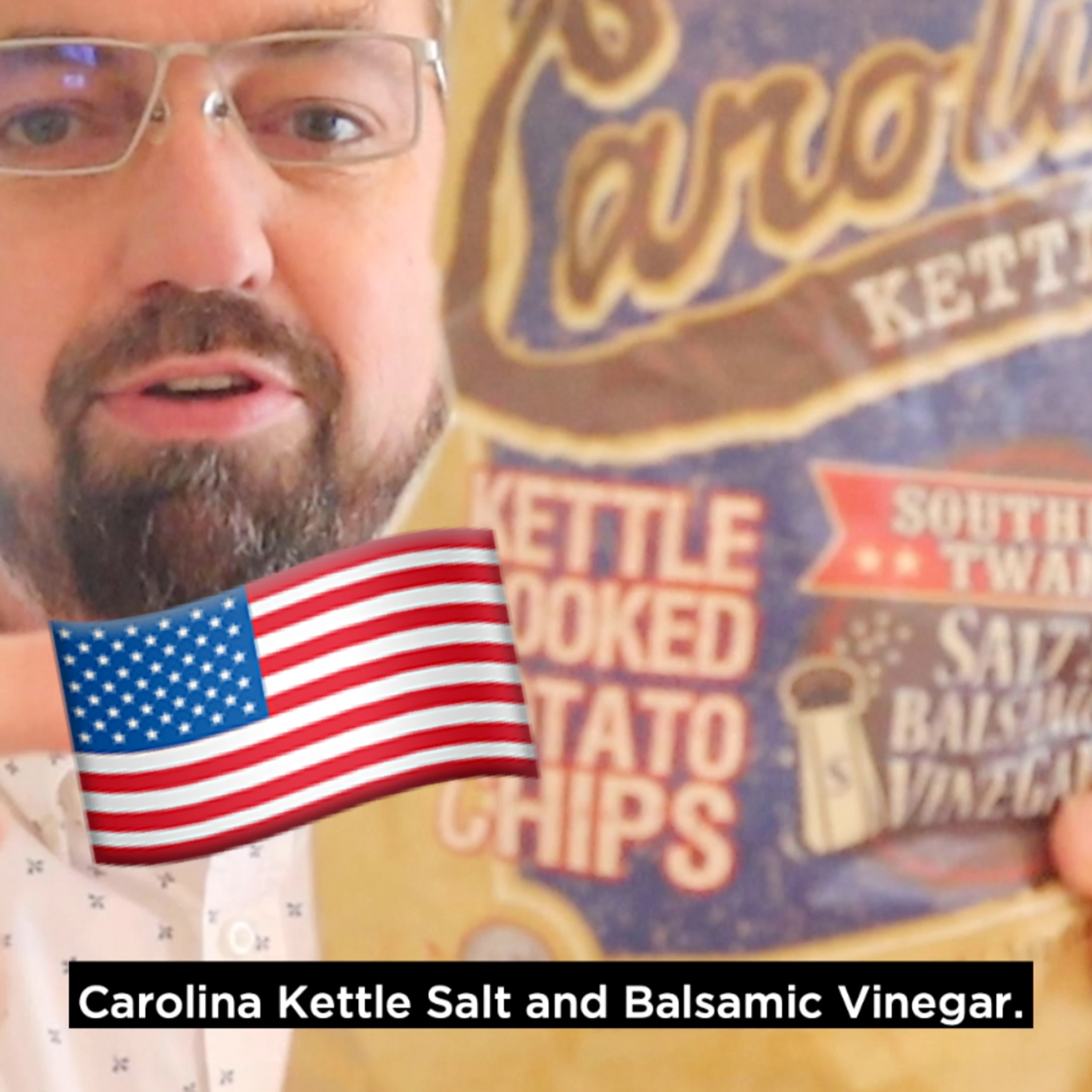 🇺🇸 Carolina Kettle Salt & Balsamic Vinegar potato chips on In The Chips with Barry episode artwork
