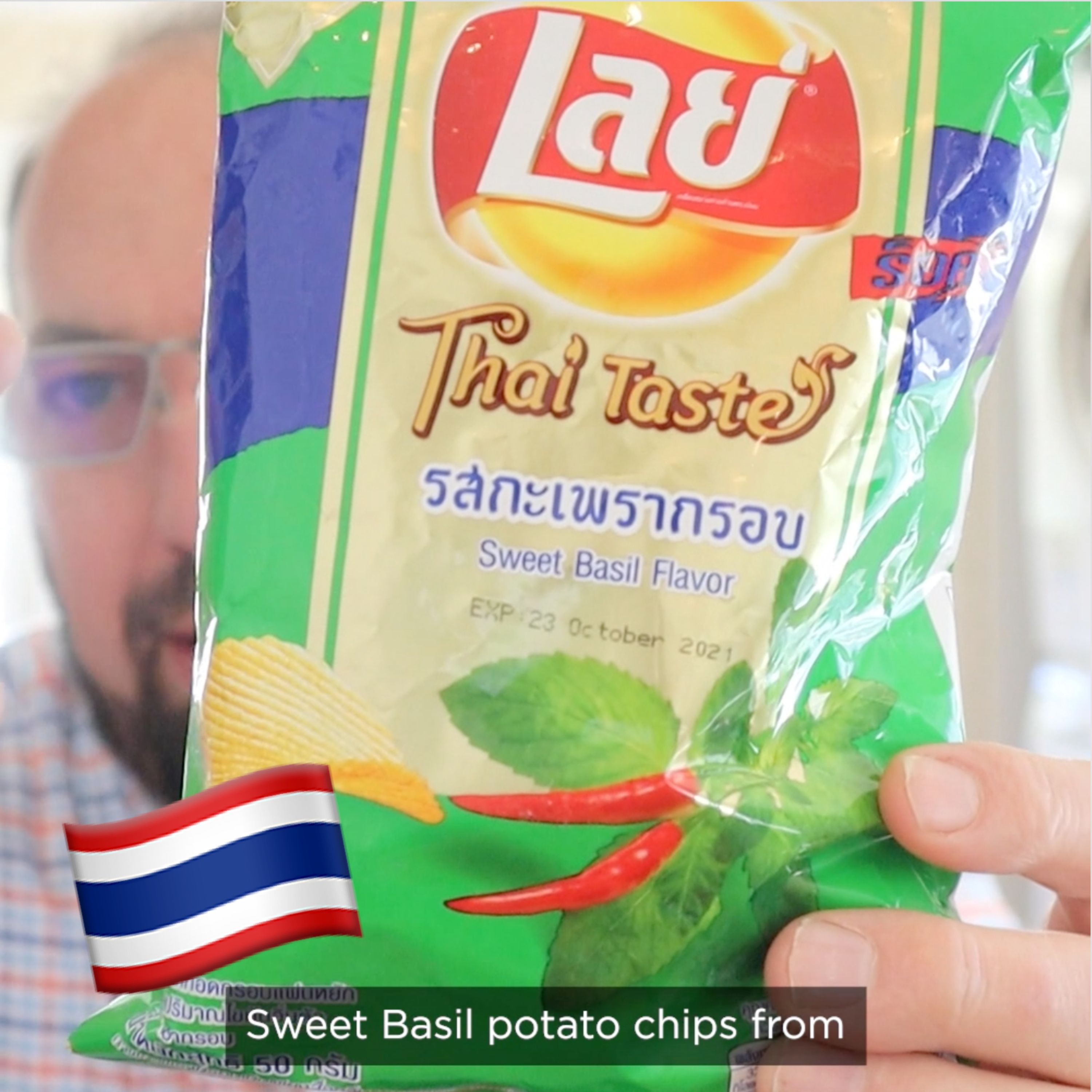 🇹🇭 Lays’ Thailand Sweet Basil potato chips on In The Chips with Barry episode artwork