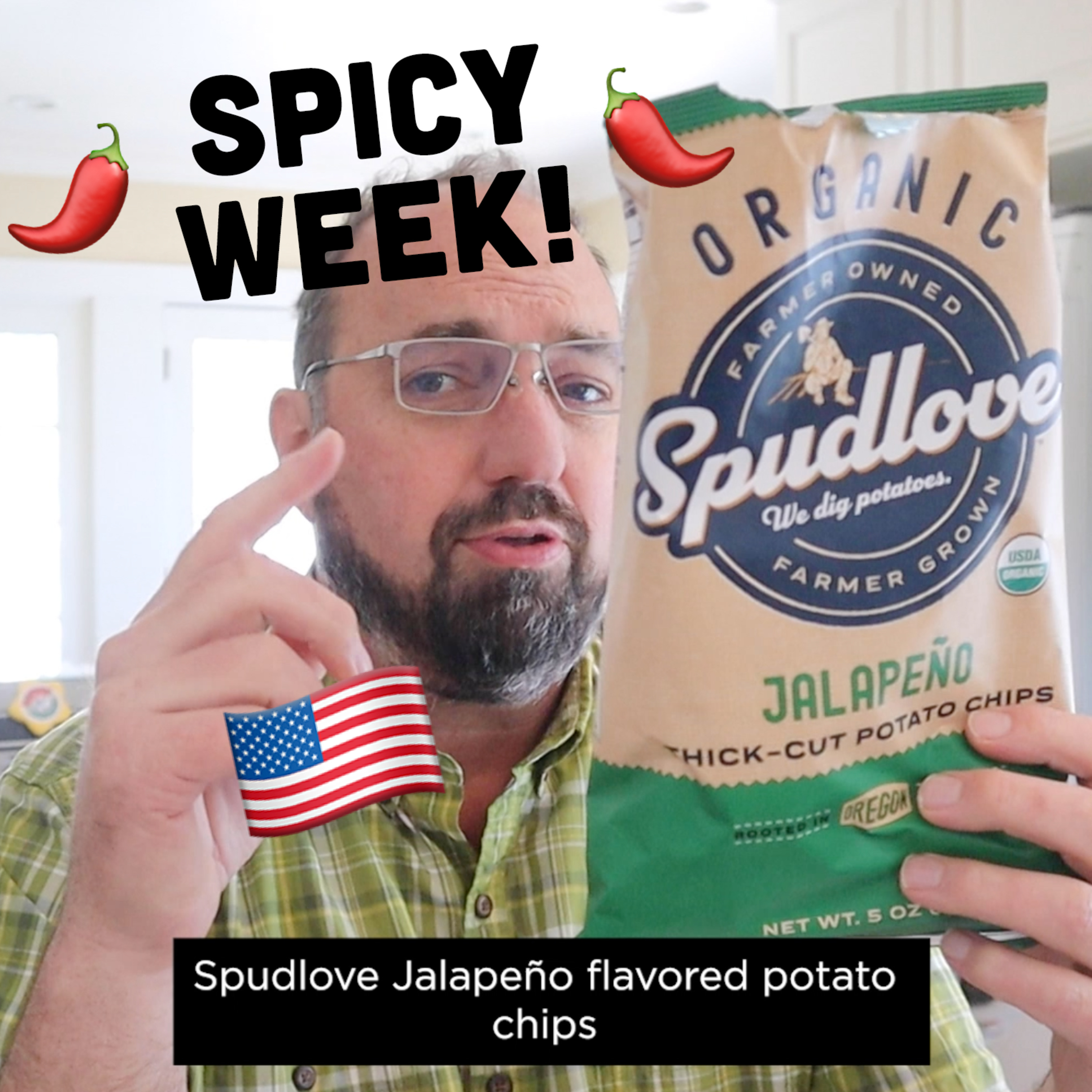 🌶️ Spicy Week! 🇺🇸 Spudlove Jalapeño Organic potato chips on In The Chips with Barry episode artwork