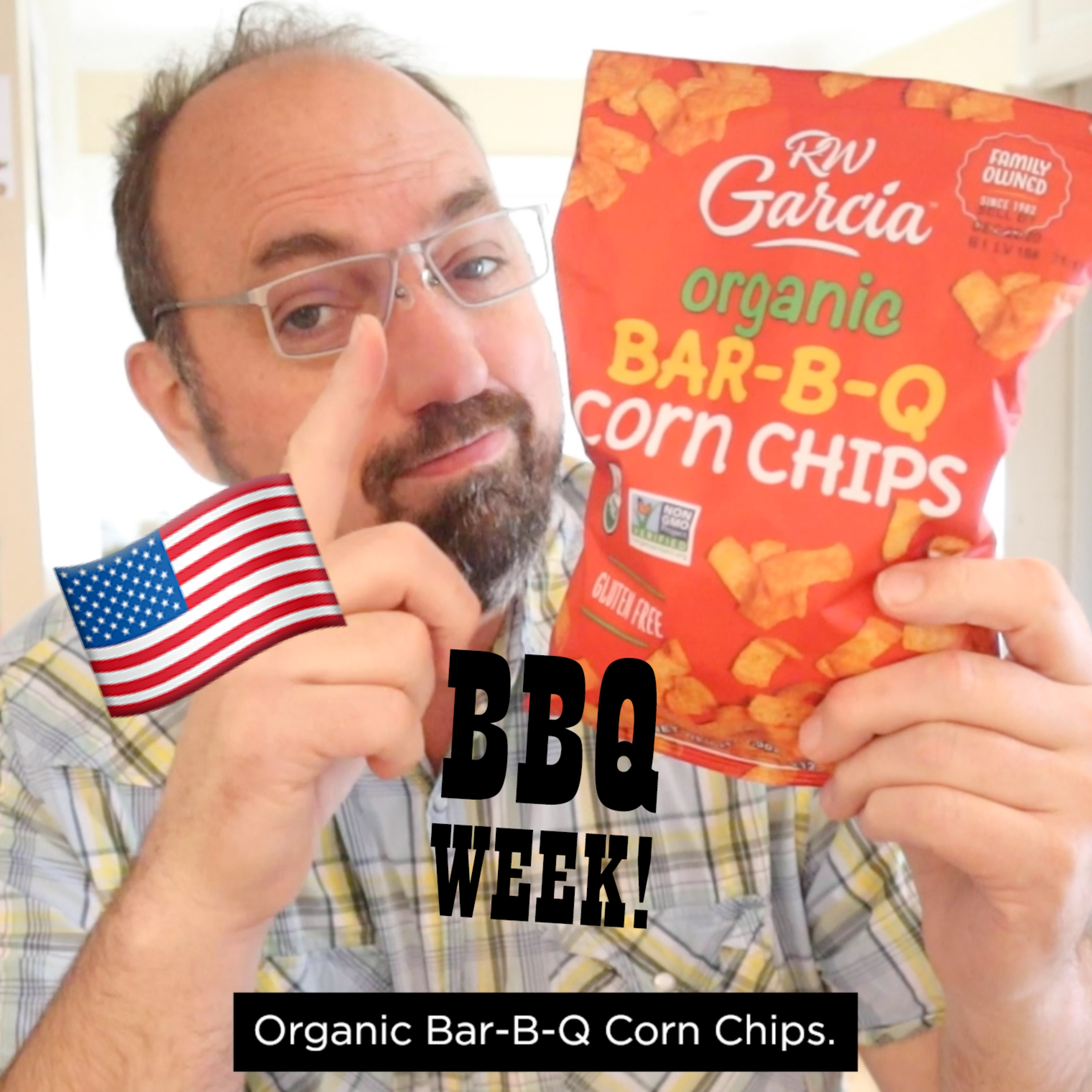 🇺🇸 RW Garcia Organic Bar-B-Q Corn Chips chips on In The Chips with Barry episode artwork