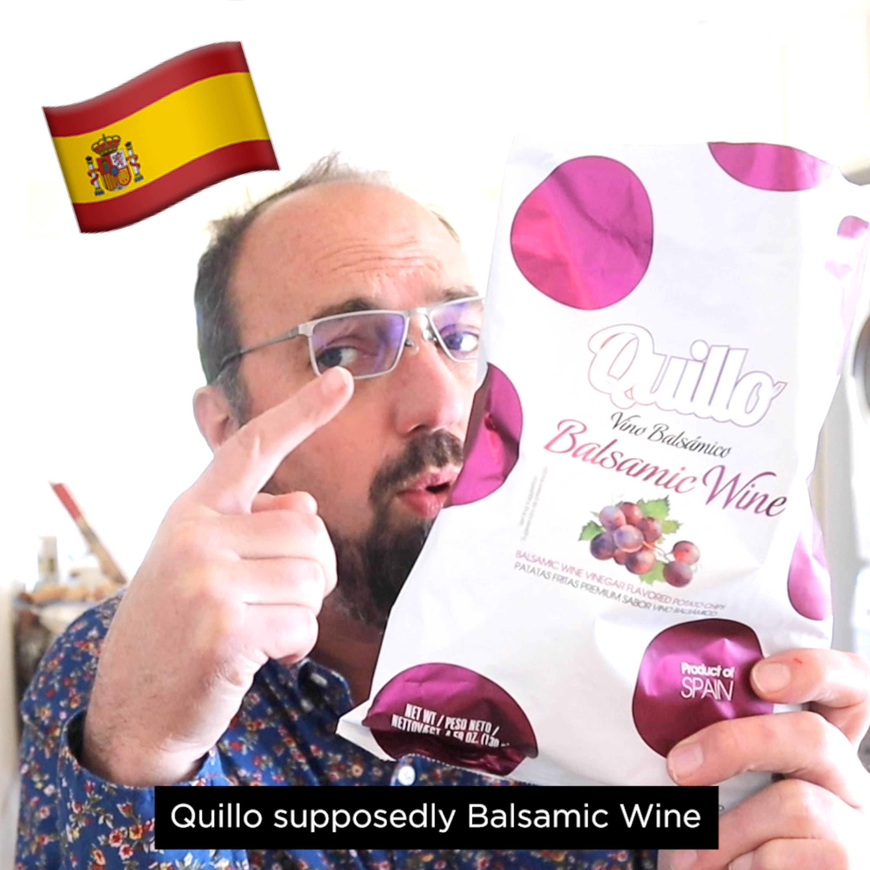 🇪🇸 Quillo Balsamic Wine flavored potato chips on In The Chips With Barry episode artwork