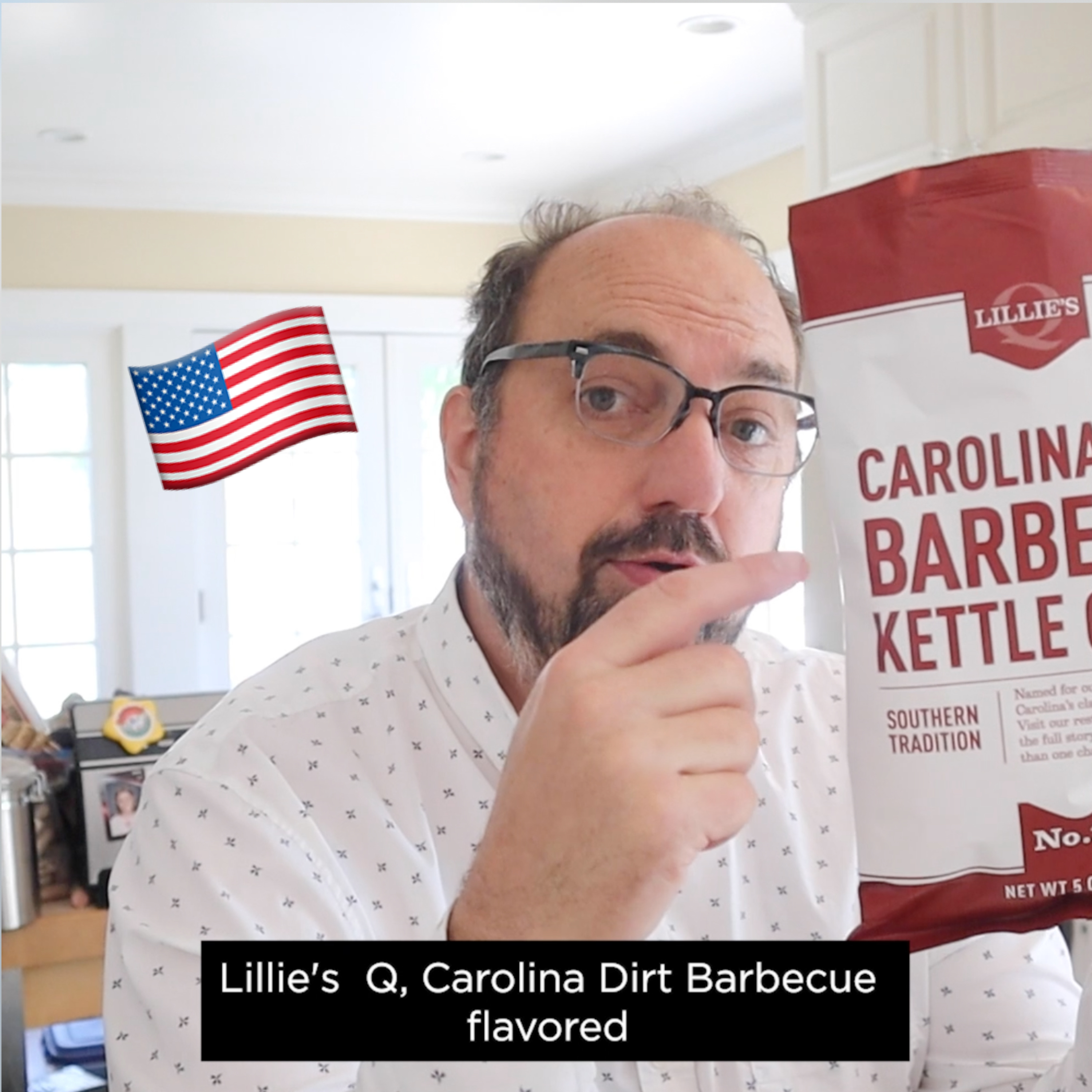 🇺🇸 Lillie’s Q Carolina Dirt Barbeque potato chips on In The Chips with Barry episode artwork