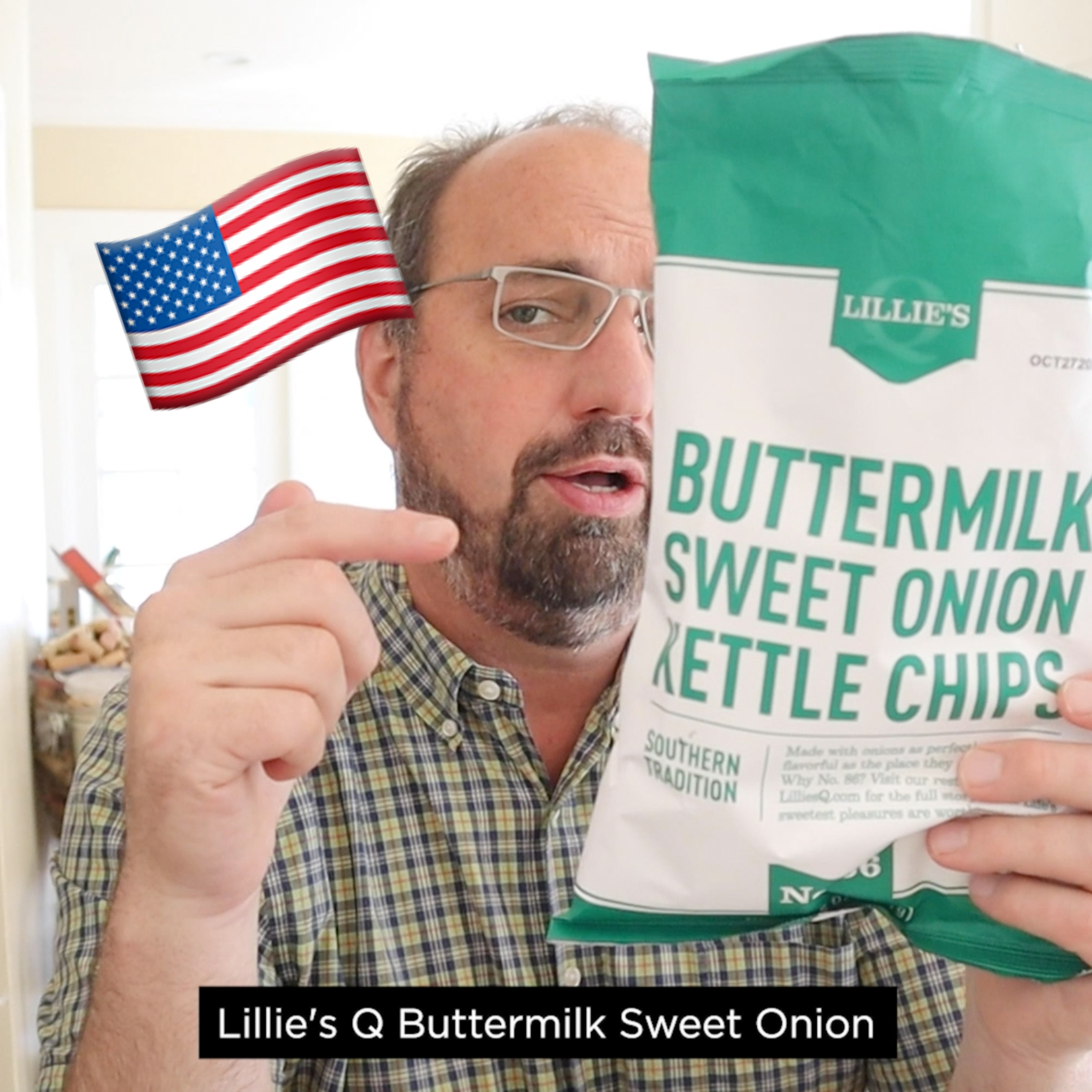 🇺🇸 Lillie’s Q Buttermilk Sweet Onion potato chips on In The Chips with Barry