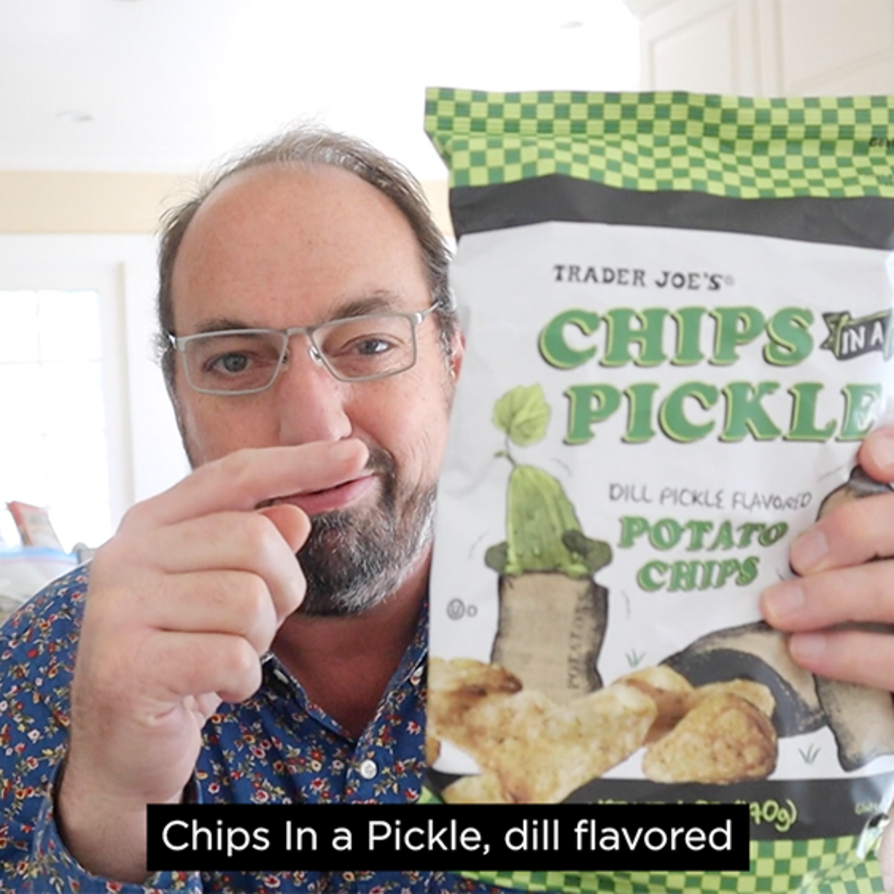 🇺🇸 Trader Joe’s Chips in a Pickle potato chips on In The Chips with Barry