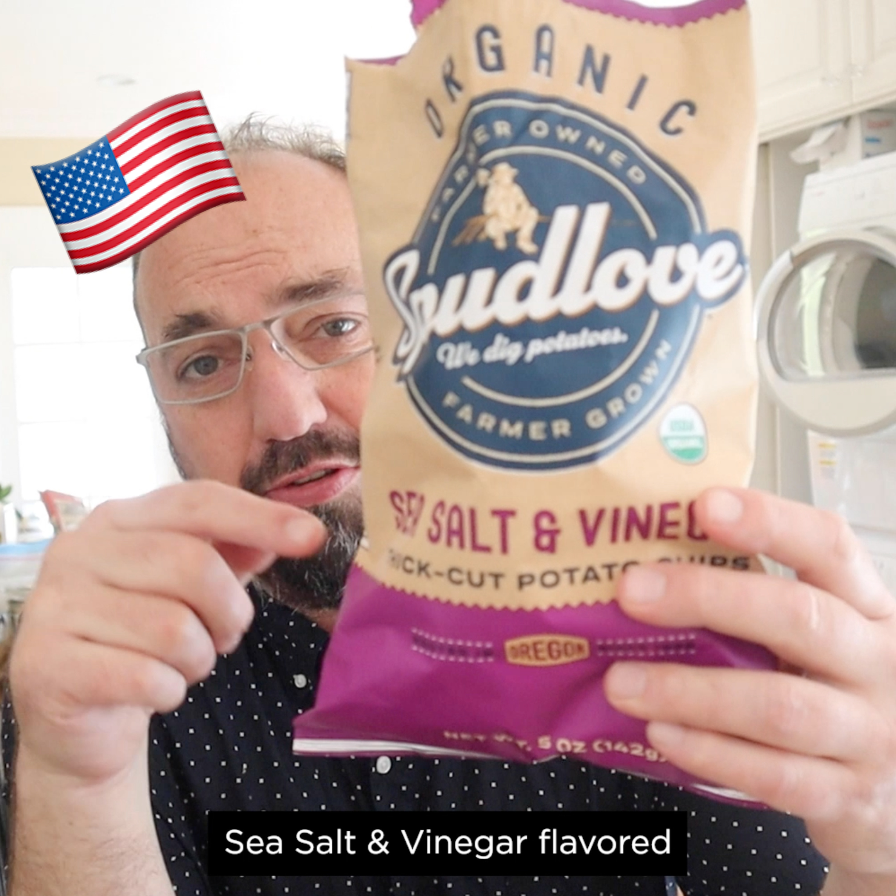 🇺🇸 Spudlove Sea Salt & Vinegar potato chips on In The Chips with Barry episode artwork