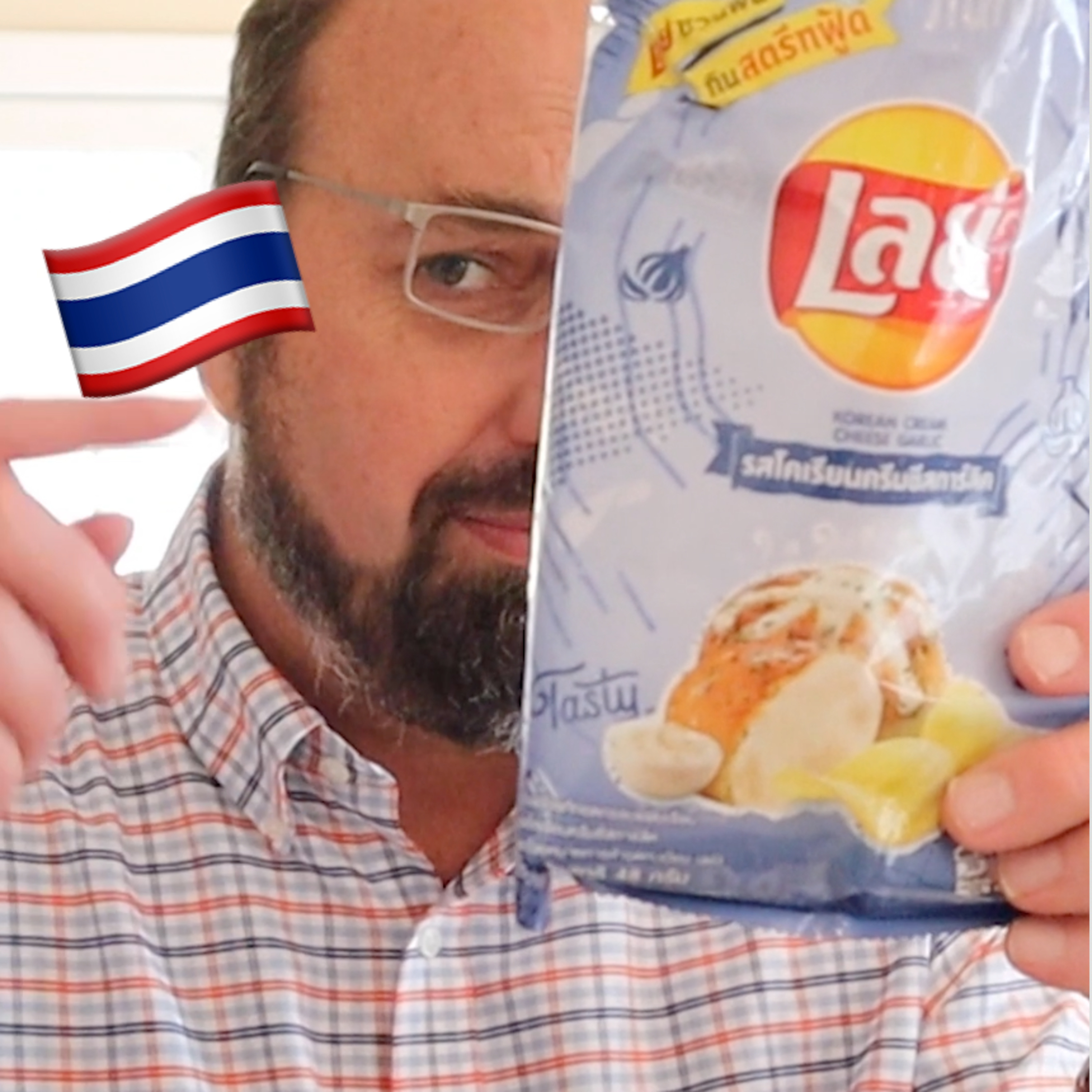 🇹🇭 Korean Cream Cheese Garlic potato chips from Lay’s Thailand on In The Chips with Barry episode artwork