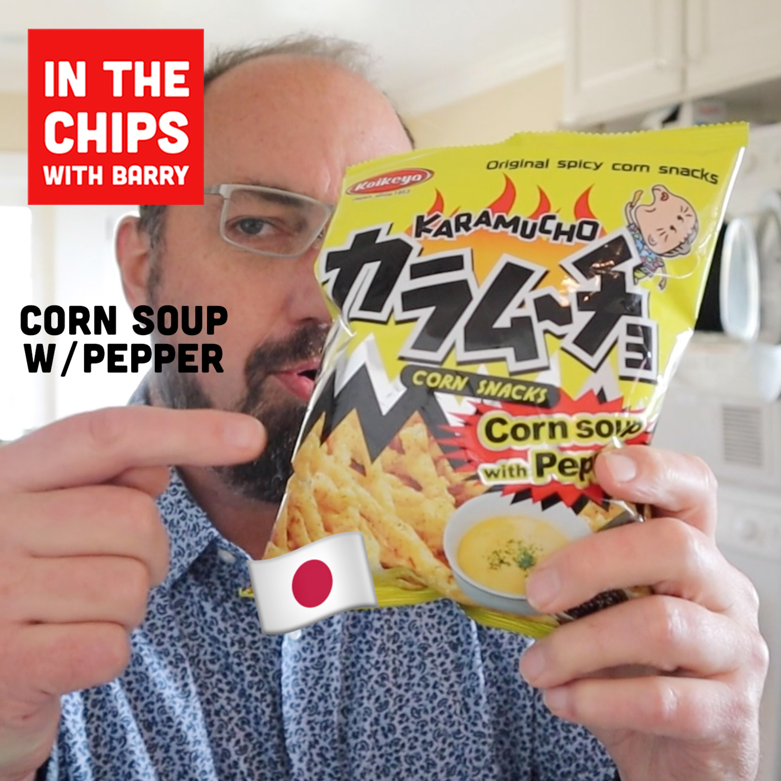🇯🇵 Karamucho Corn Soup and Pepper corn snacks on In The Chips with Barry