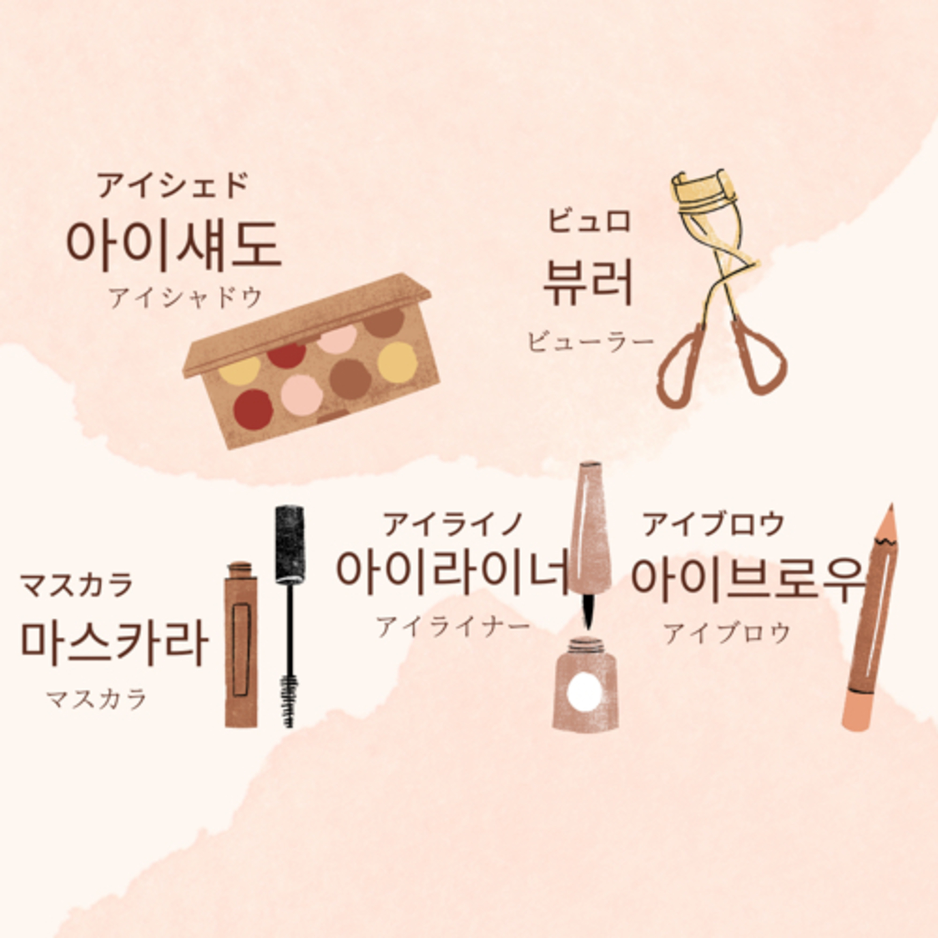 【コスメの韓国語】アイメイクの韓国語まとめ💖アイラインを引くってなんていう??