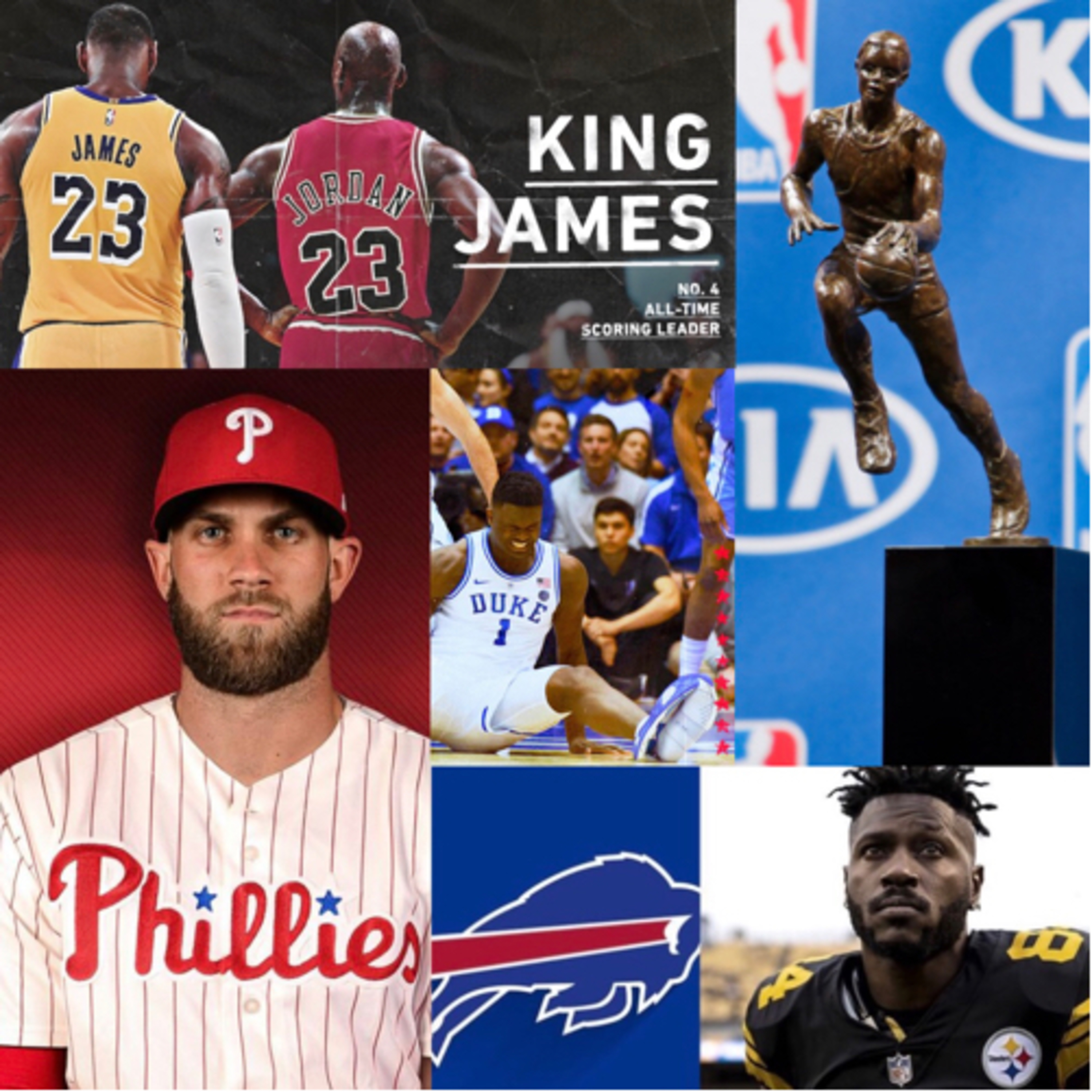 Episode 42: LBJ Surpasses MJ, Who’s The 2019 NBA MVP, AB To The Bills, Zion And Bryce Harper  episode artwork