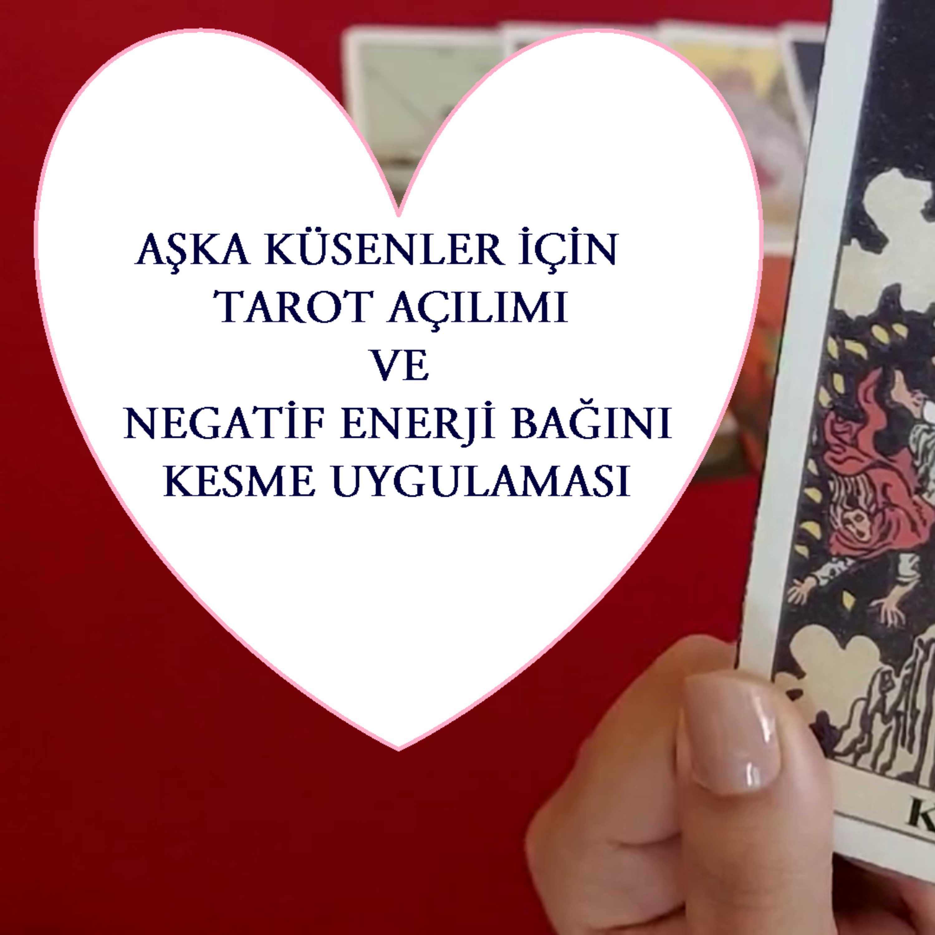 Aşka küsenler için tarot okuması/Negatif kişiler ve duygular ile enerji bağını kesme uygulaması