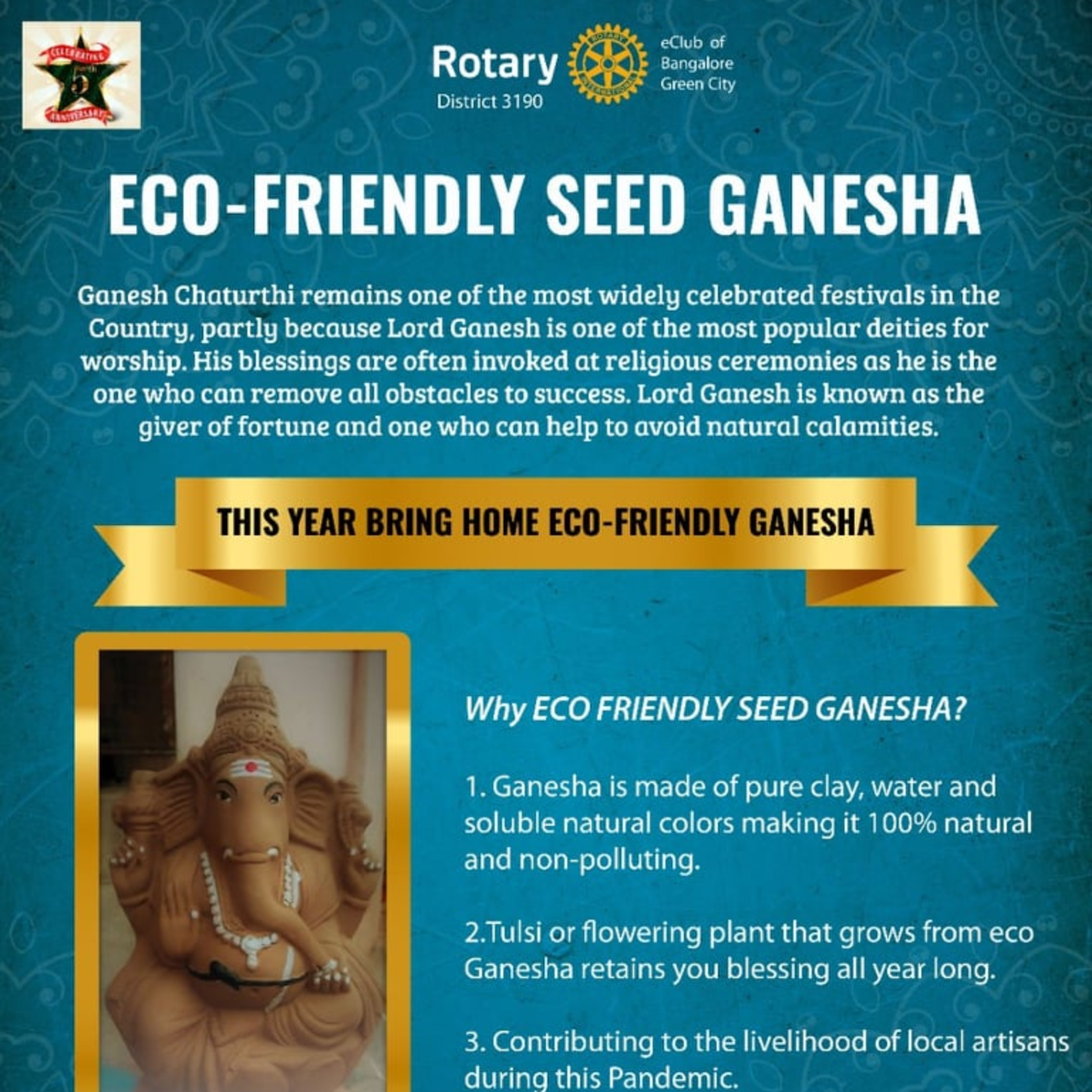 Active Bengaluru-Pushpalatha about Eco-Friendly Seed Ganesha