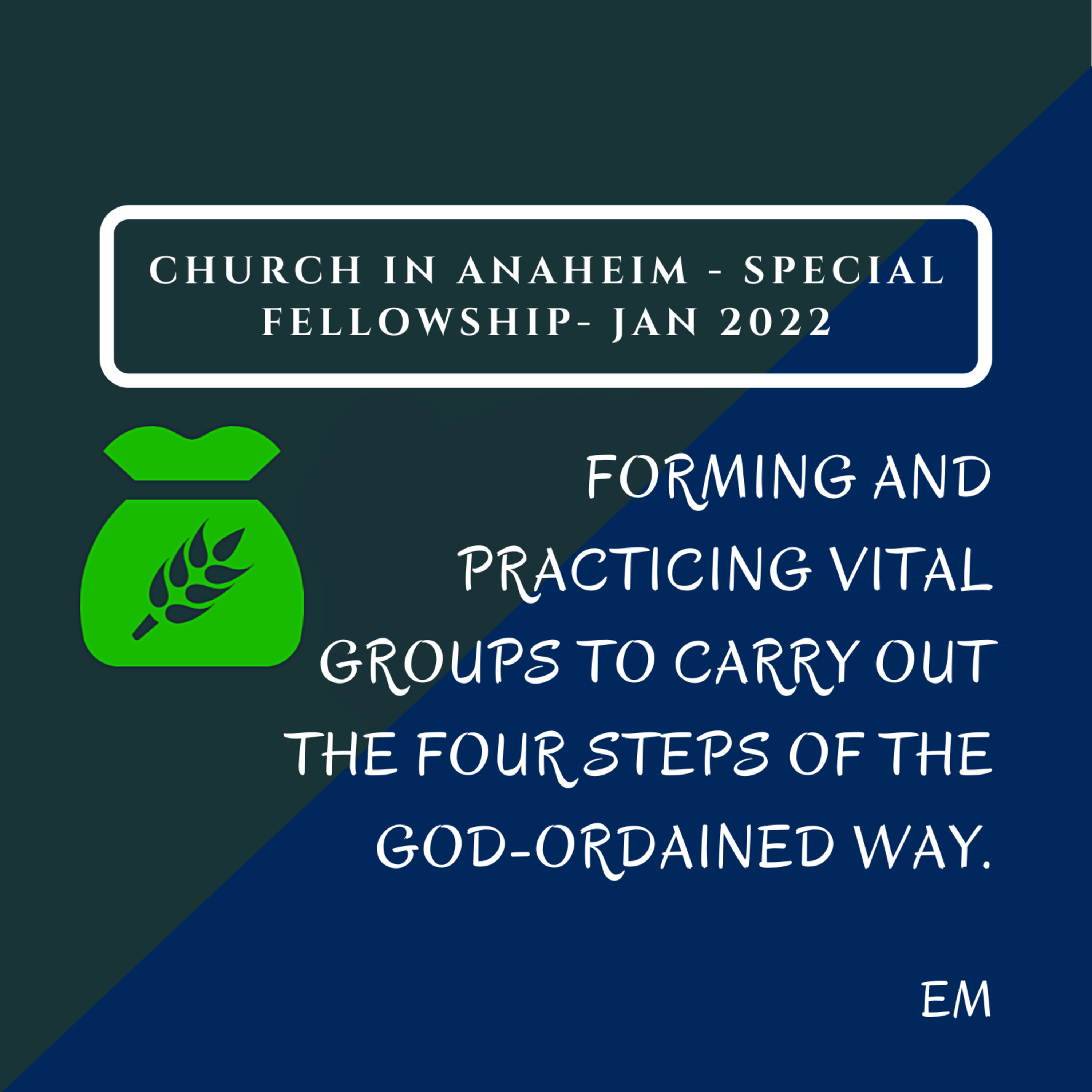 Fellowship - Forming and Practicing Vital Groups to Carry Out the Four Steps of the God-Ordained Way episode artwork
