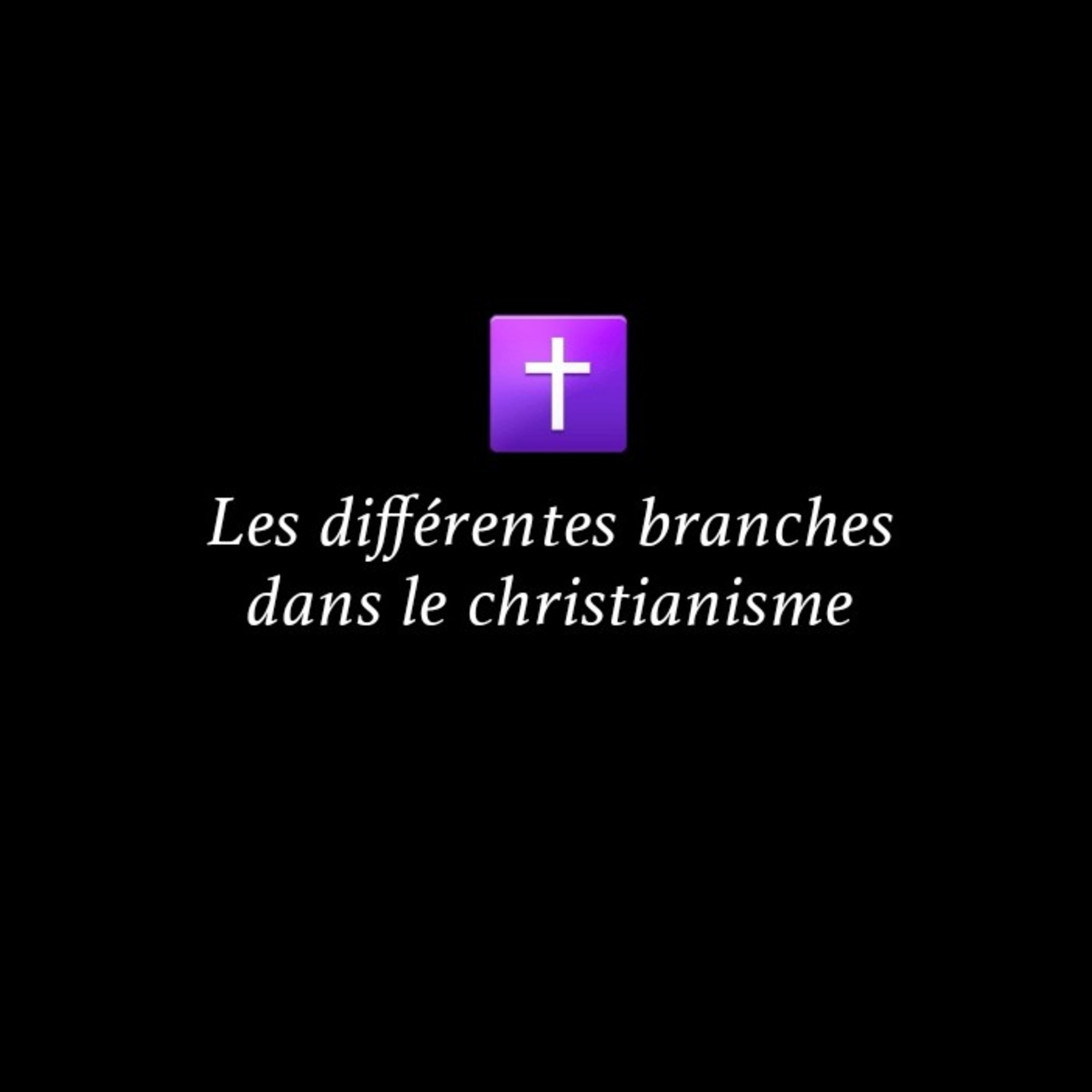 Les différentes branches dans le christianisme