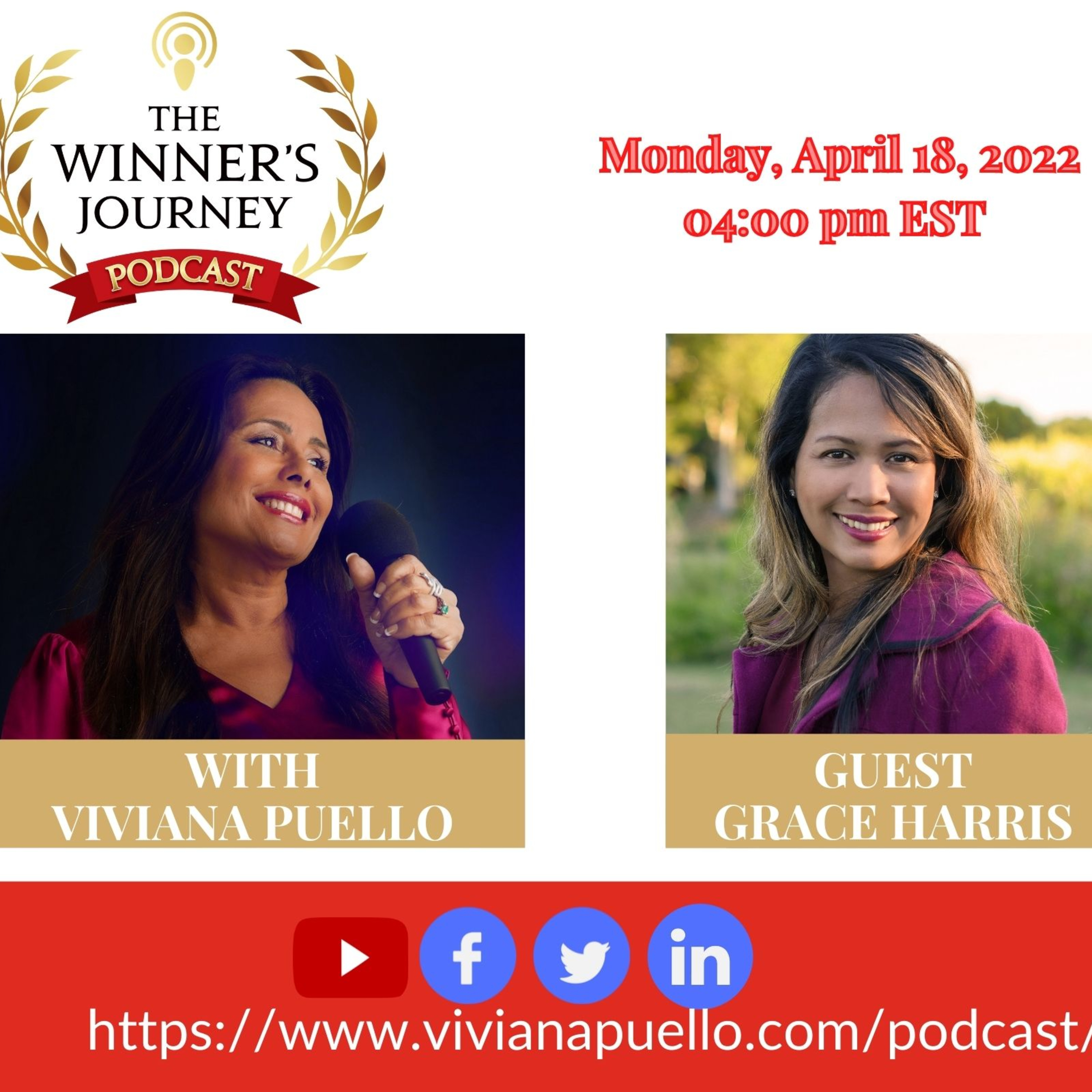 The Winner's Journey Podcast with Viviana Puello presents Grace Harris episode artwork