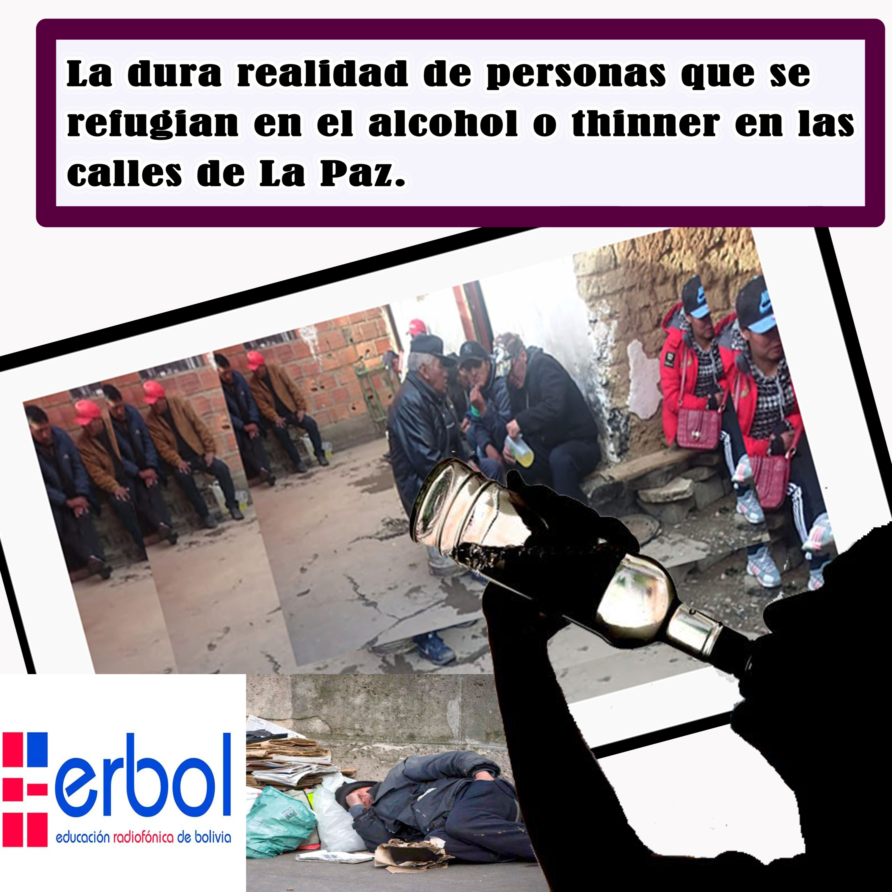 La dura realidad de personas que se refugian en el alcohol o thinner en las calles de La Paz.  episode artwork