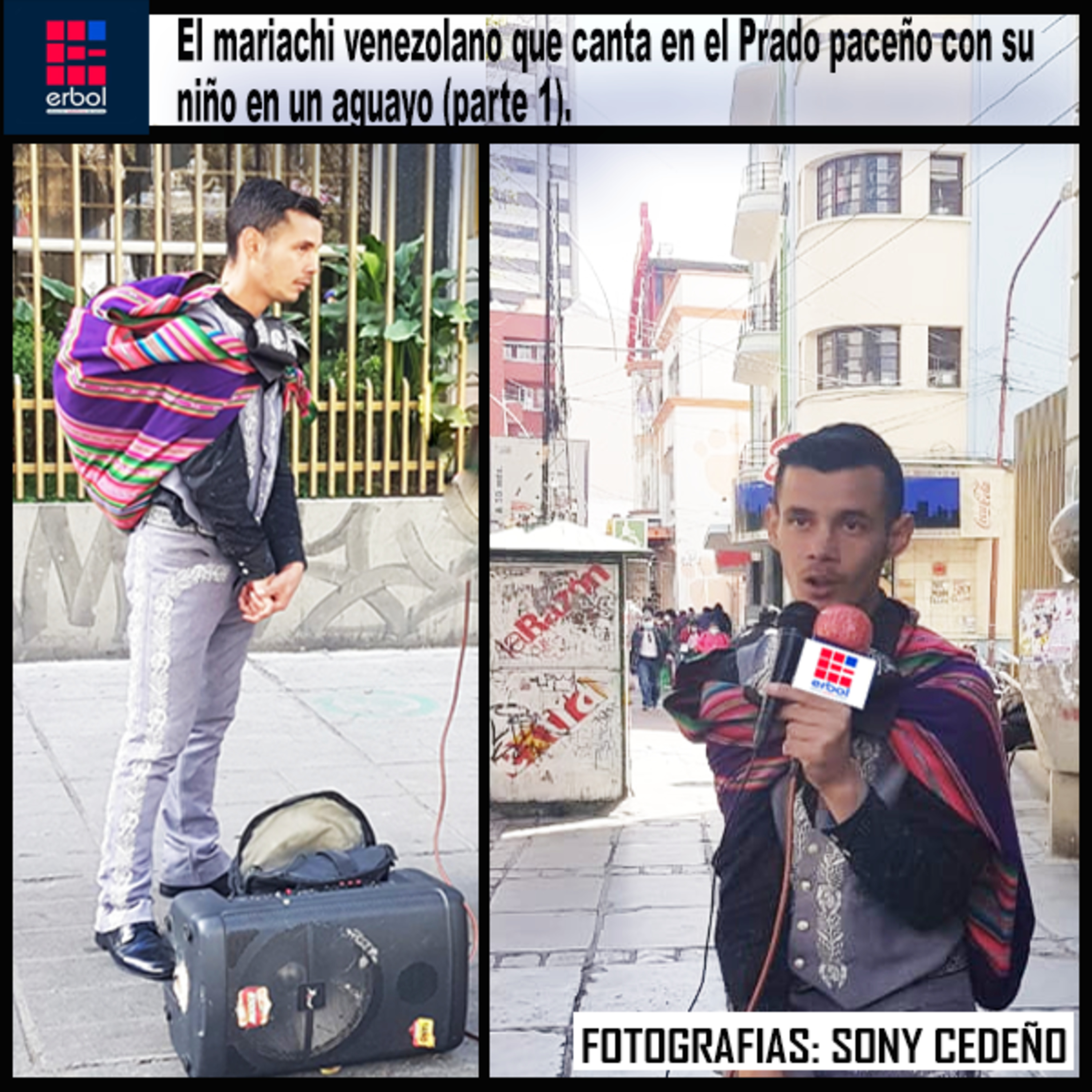 El mariachi venezolano que canta en el Prado paceño con su niño en un aguayo (parte 1) episode artwork