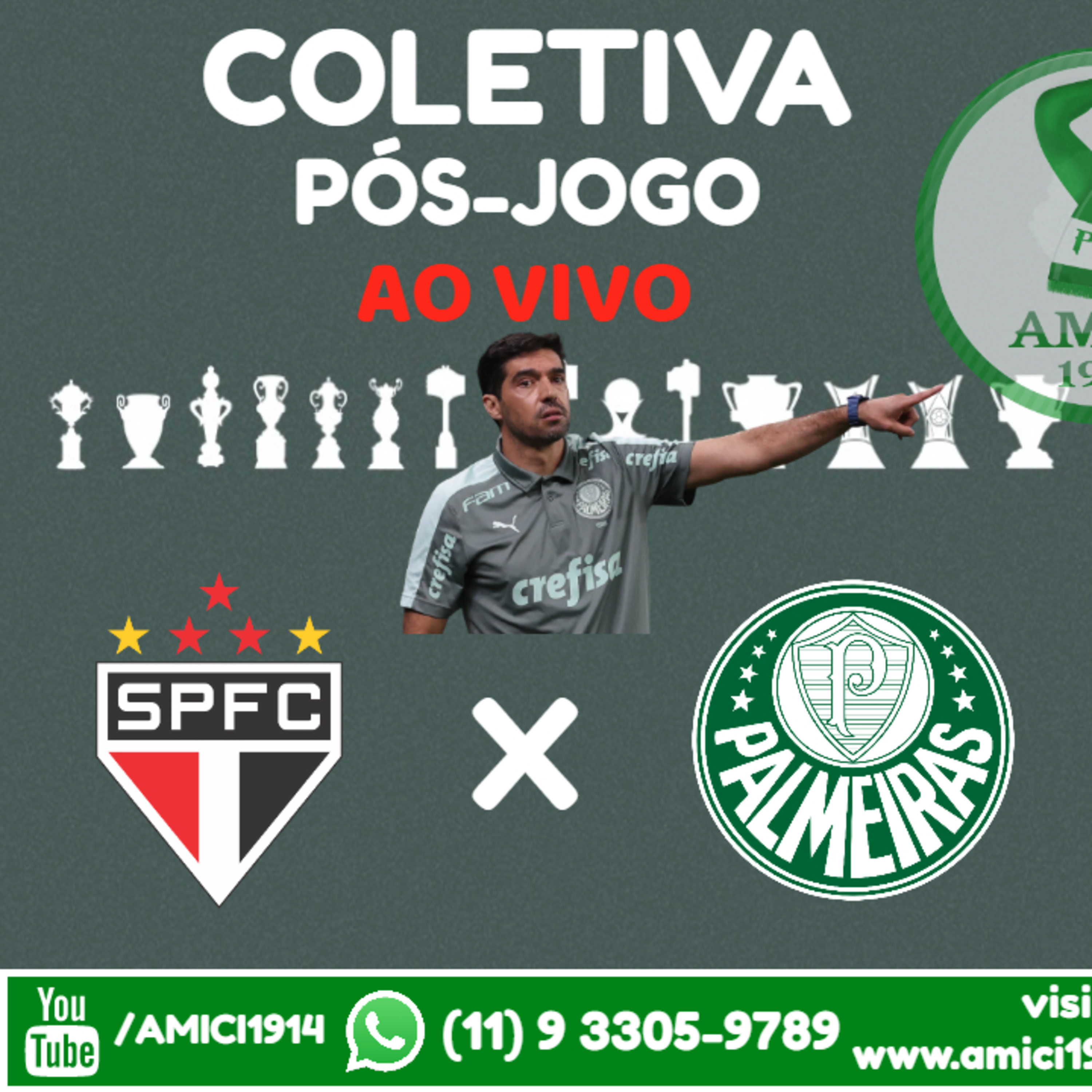 COLETIVA ABEL FERREIRA | PÓS JOGO | SPFC 0 x 0 PALMEIRAS | BRASILEIRÃO 2021 | AO VIVO