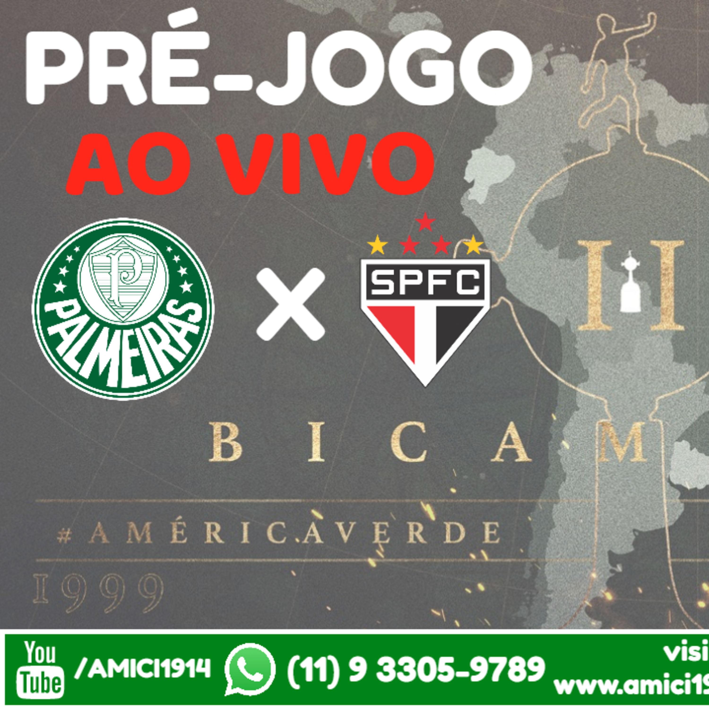 PRÉ-JOGO | PALMEIRAS x SÃO PAULO | LIBERTADORES 2021 | AO VIVO DO ESTÚDIO WRV-AMICI