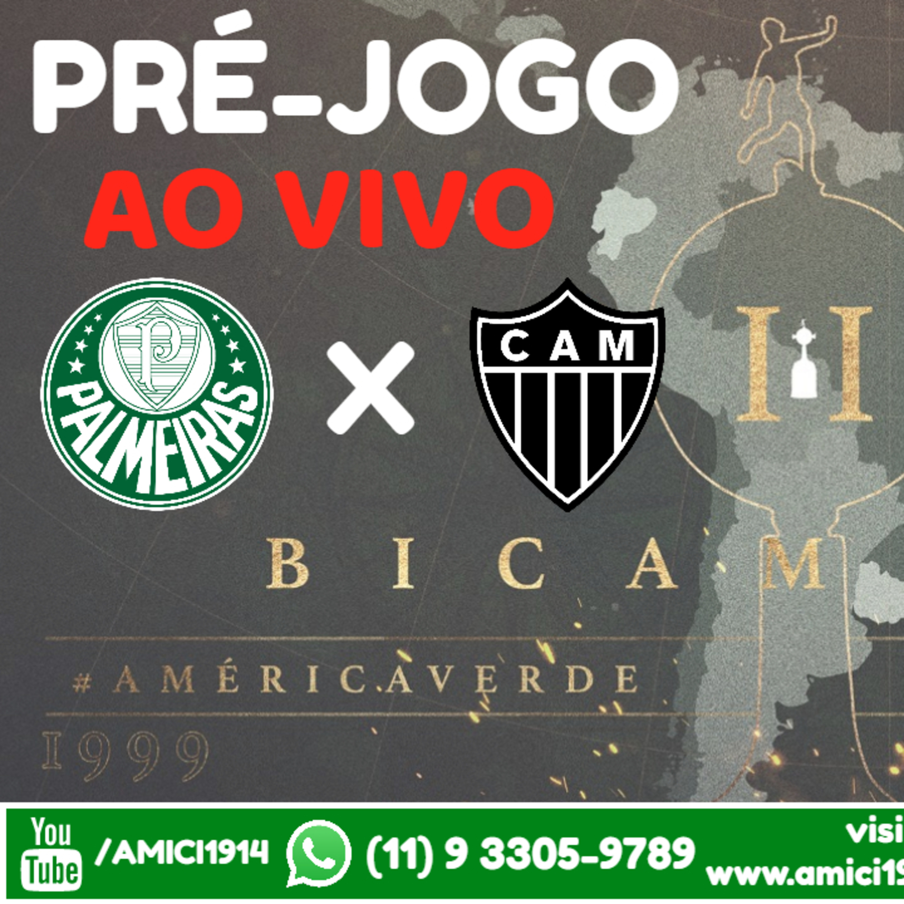 PRÉ-JOGO | PALMEIRAS x ATLÉTICO MG | LIBERTADORES 2021 | AO VIVO DO ESTÚDIO WRV-AMICI