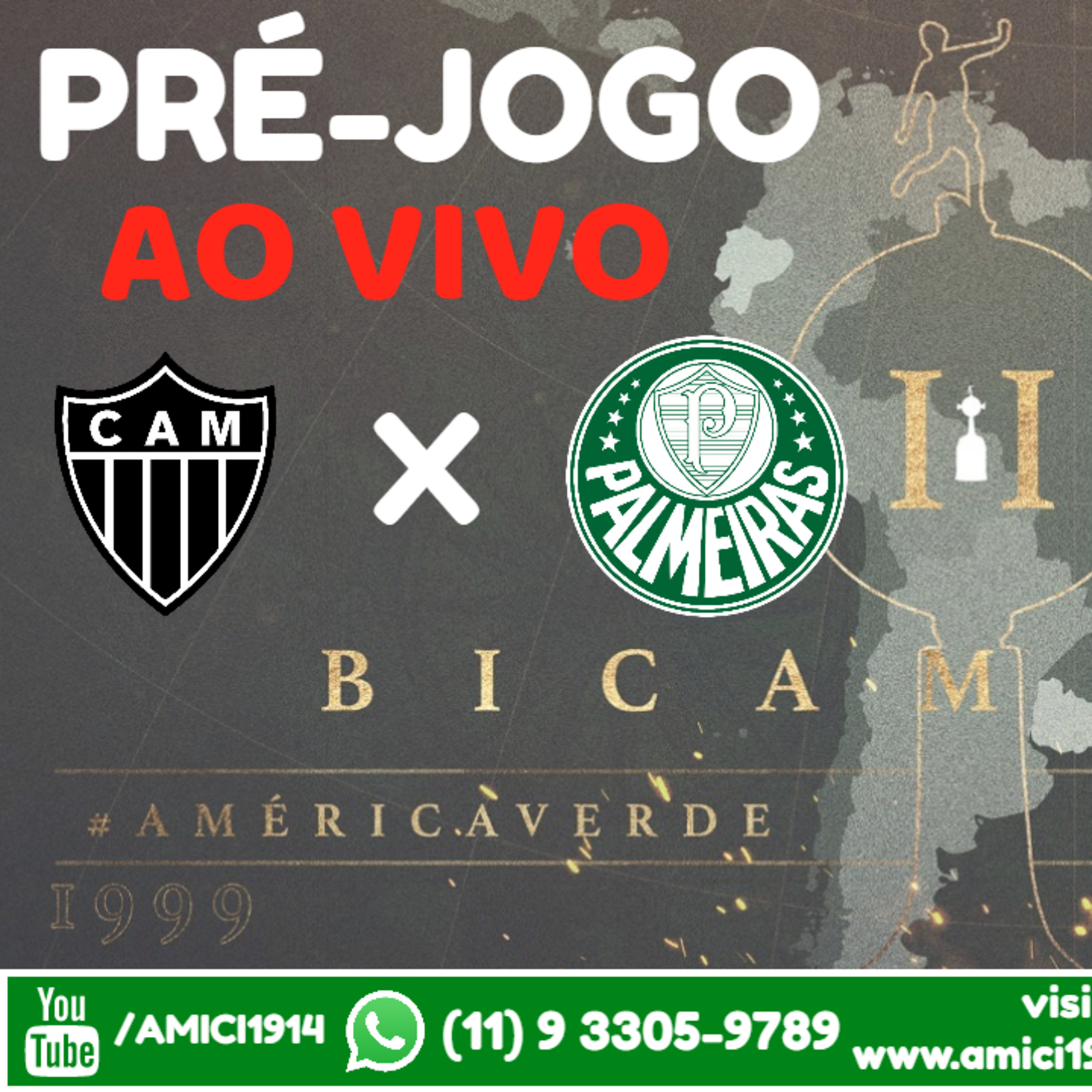 PRÉ-JOGO | ATLÉTICO MG x PALMEIRAS| LIBERTADORES 2021 | AO VIVO DO ESTÚDIO WRV-AMICI