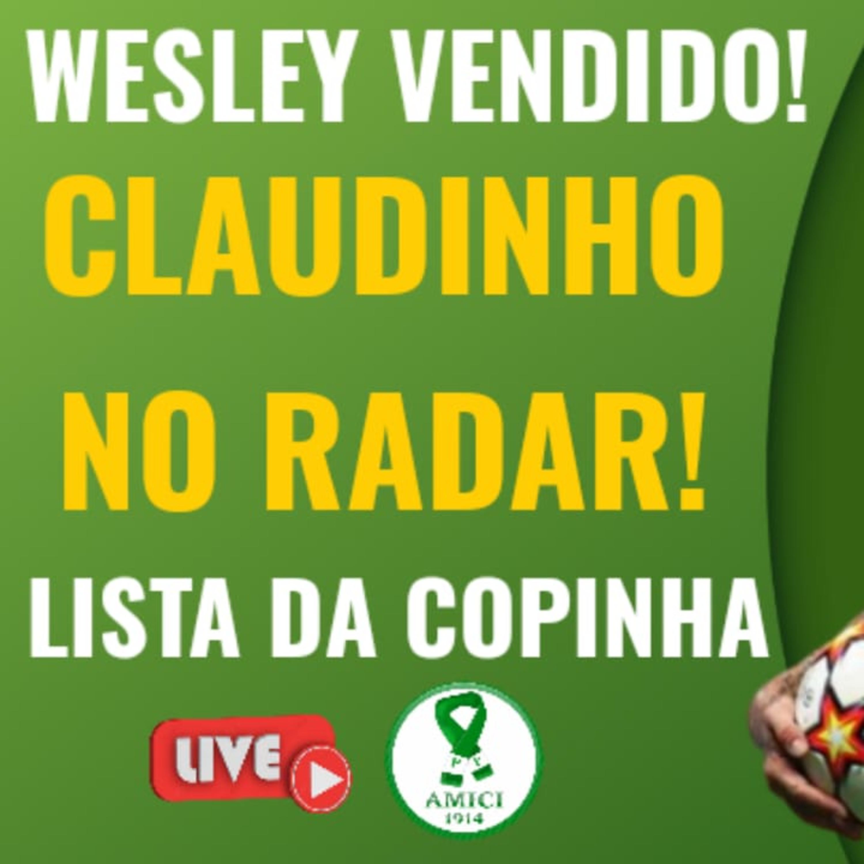 AO VIVO _ PALMEIRAS TEM REUNIÃO POR CLAUDINHO _ ATACANTE VENDIDO! LISTA DA COPINHA 2023