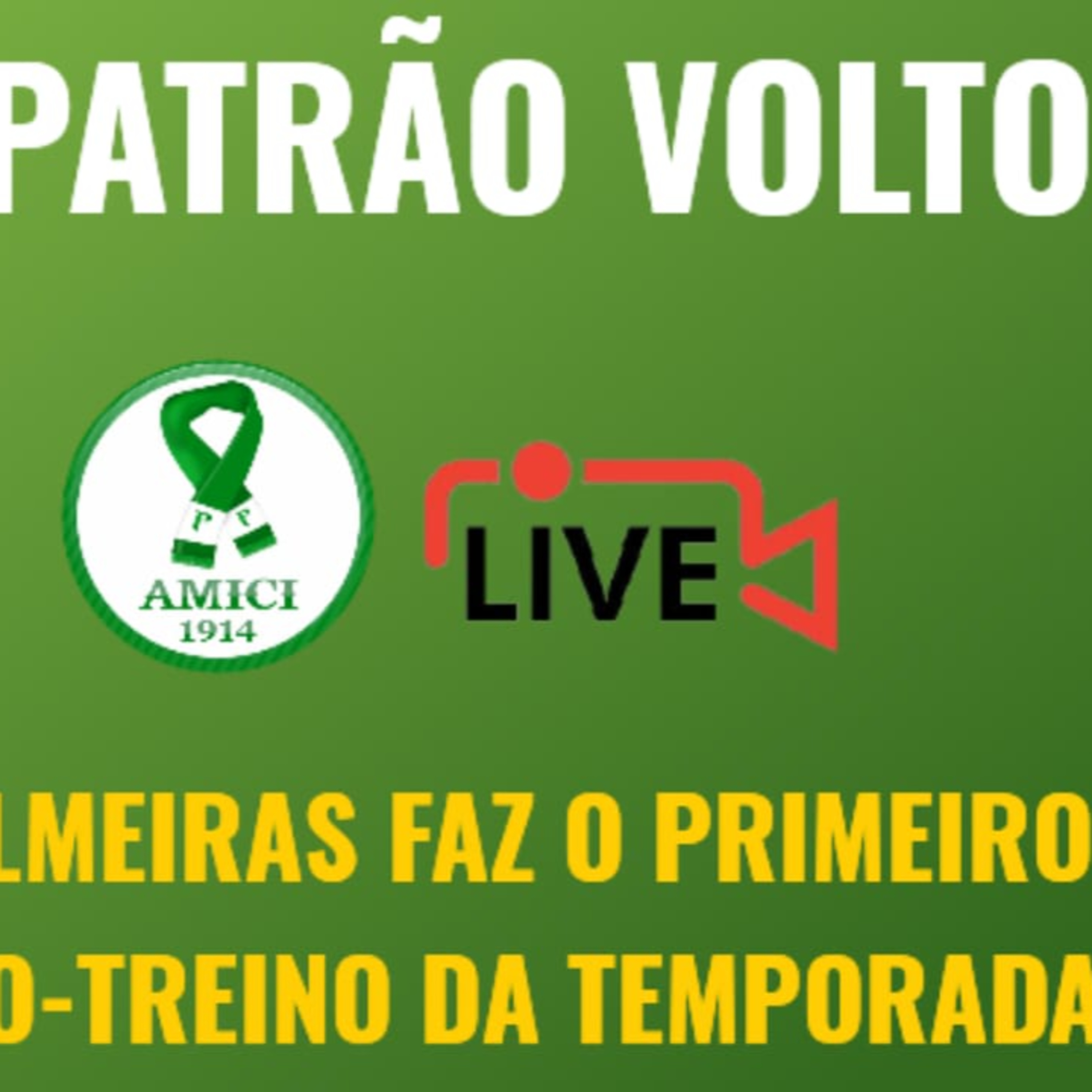 AO VIVO _ ABEL FERREIRA ESTÁ DE VOLTA E PALMEIRAS FAZ PRIMEIRO JOGO-TREINO