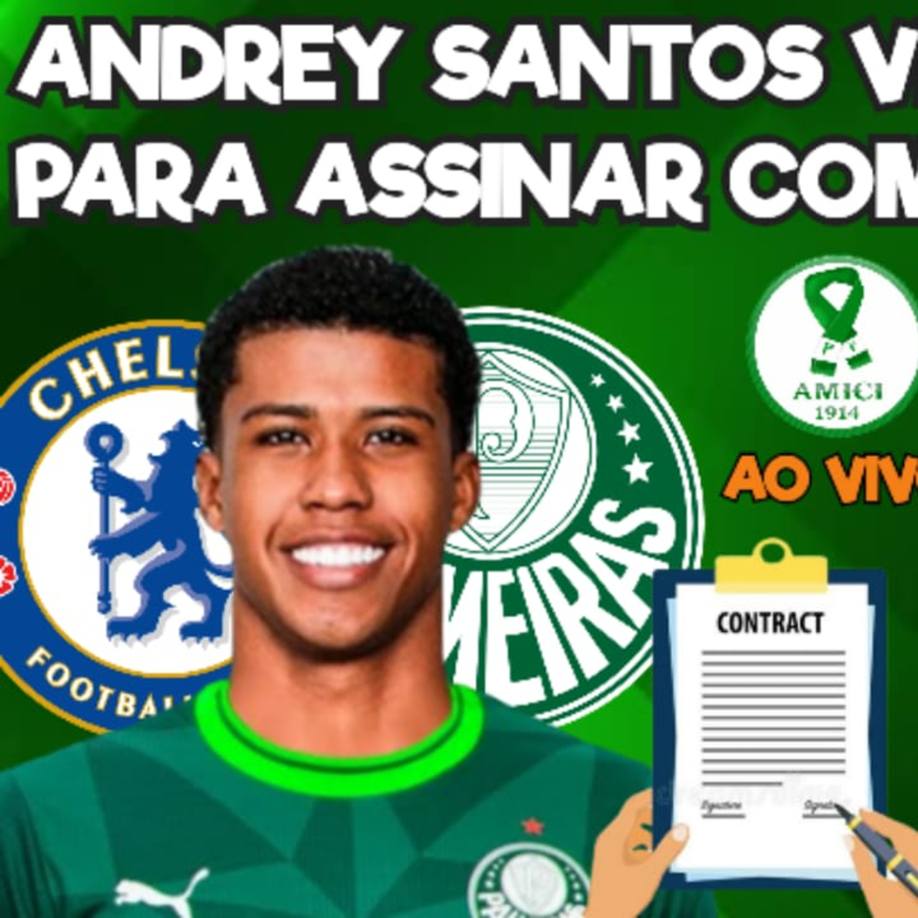 ANDREY SANTOS VIAJA PARA ASSINAR COM O PALMEIRAS _ PRIMEIRO REFORÇO DE 2023 _ LEILA MOSTRA AVIÃO