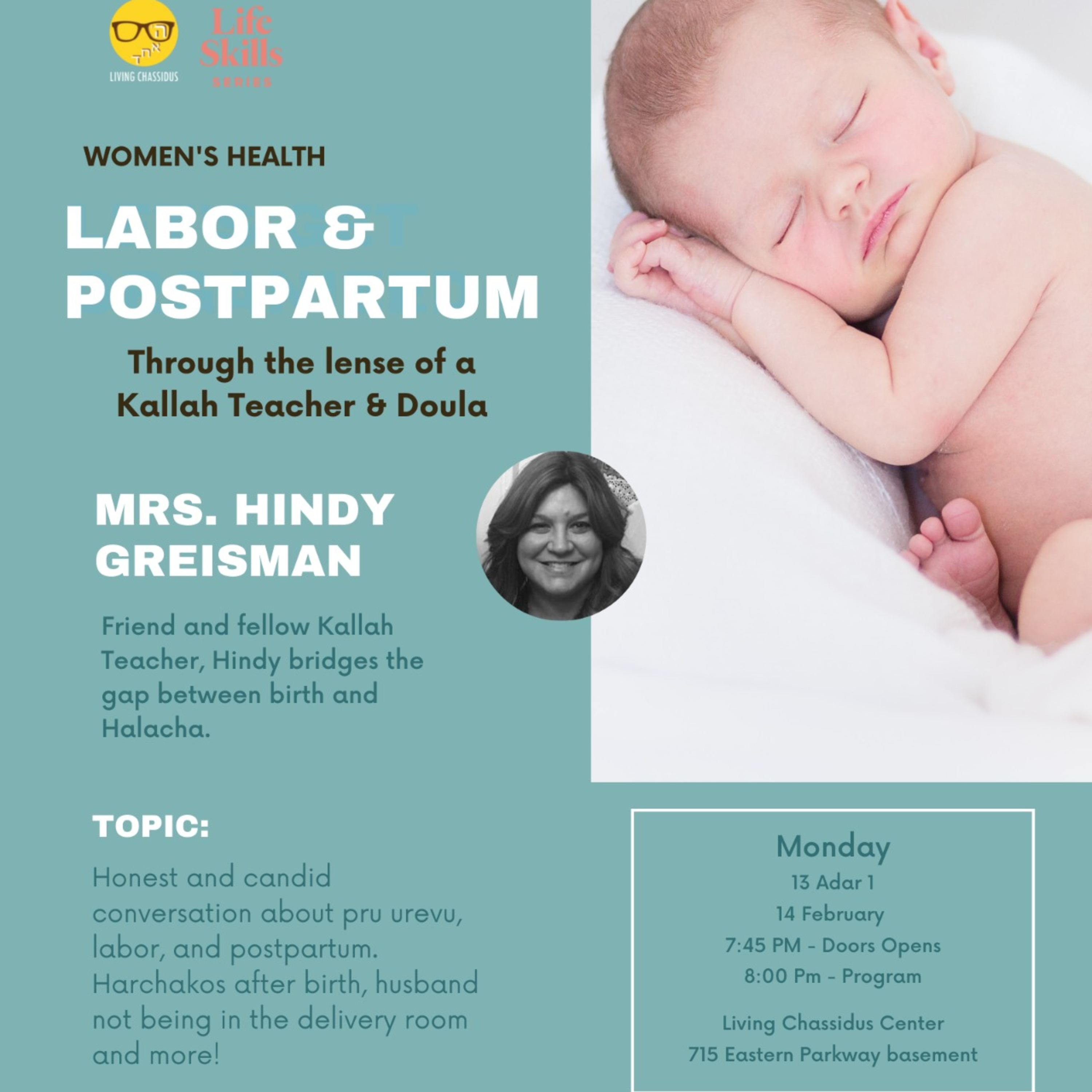 Life Skills Series: Labor and Postpartum with Hindy Greisman episode artwork