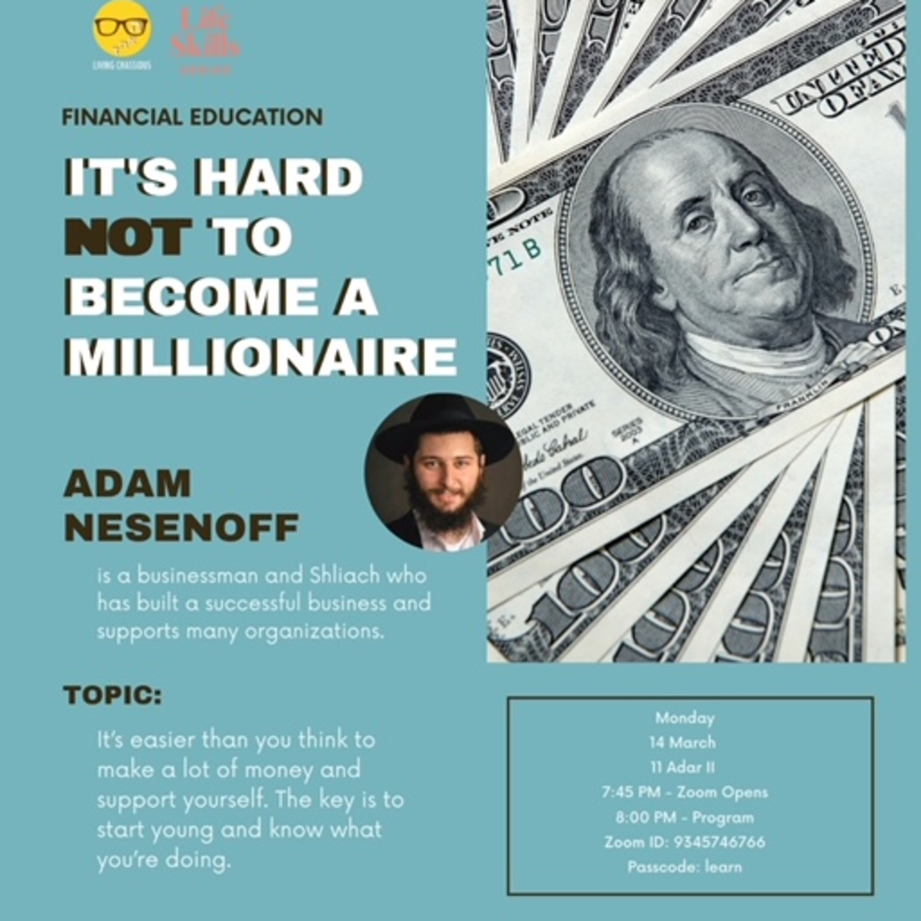 It's Hard Not to Become a Millionaire with Rabbi Adam Nesenoff episode artwork