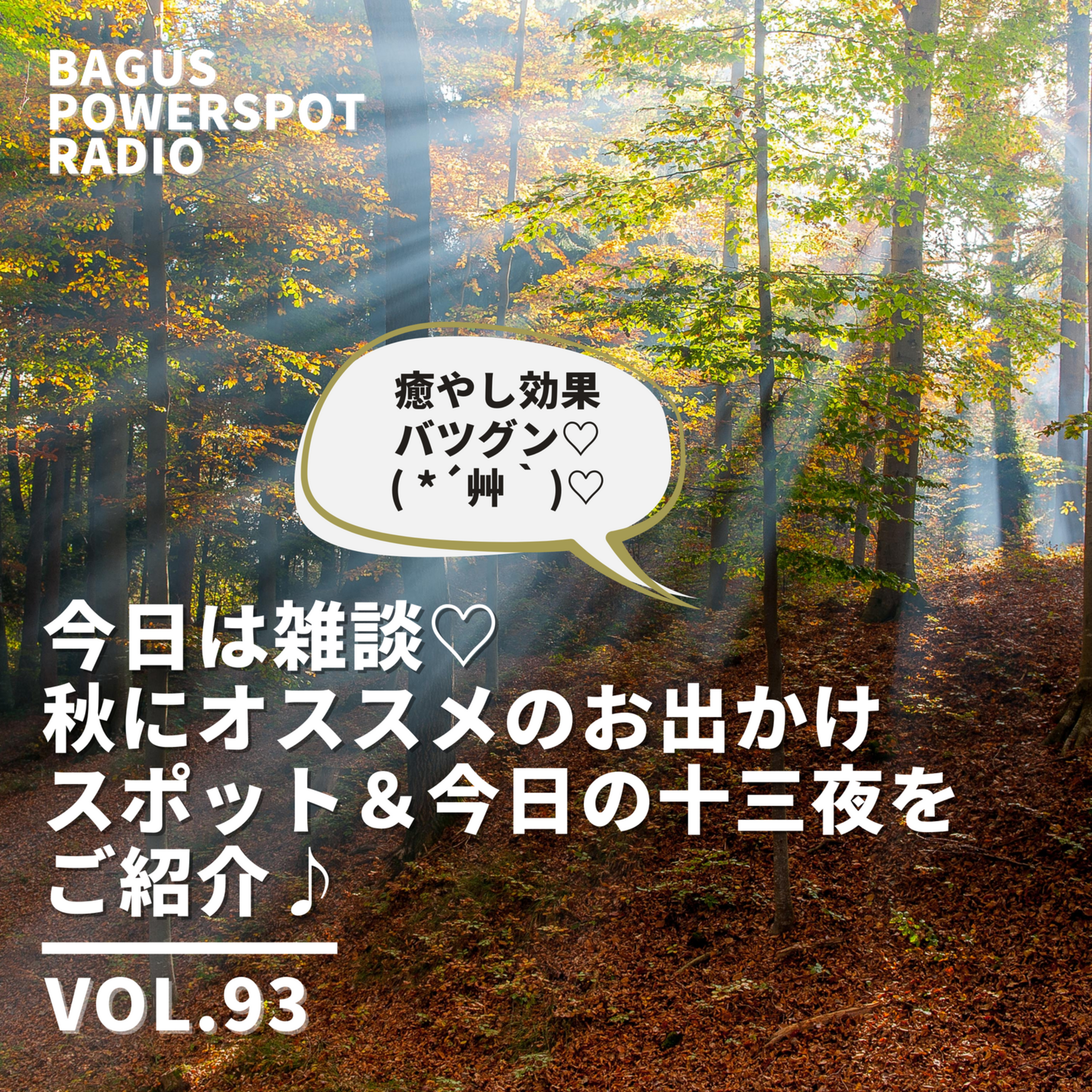 VOL.93 今日は雑談♡癒し効果抜群の秋のお出かけスポット、そして今日の十三夜のご紹介♪ episode artwork