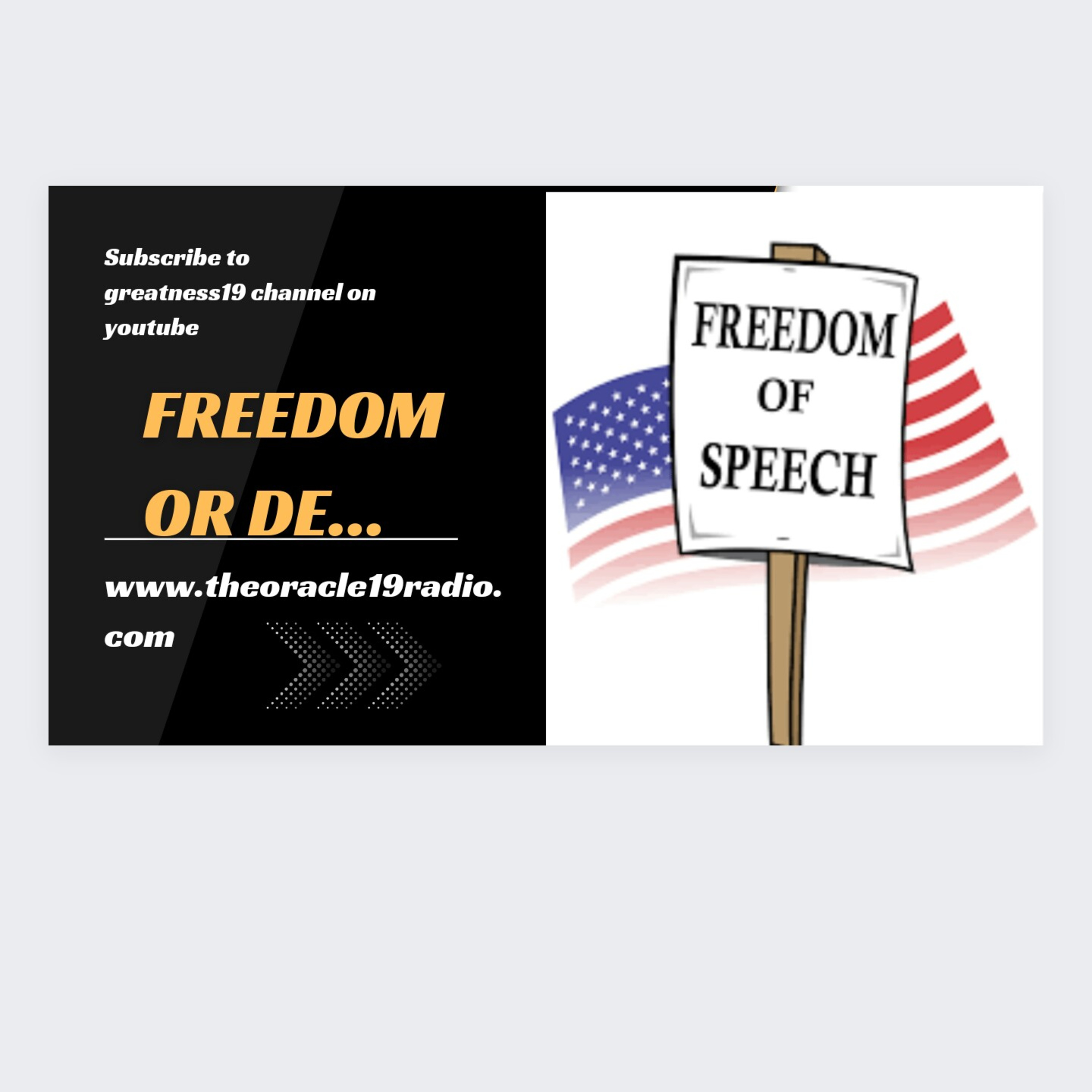 Freedom of speech episode artwork