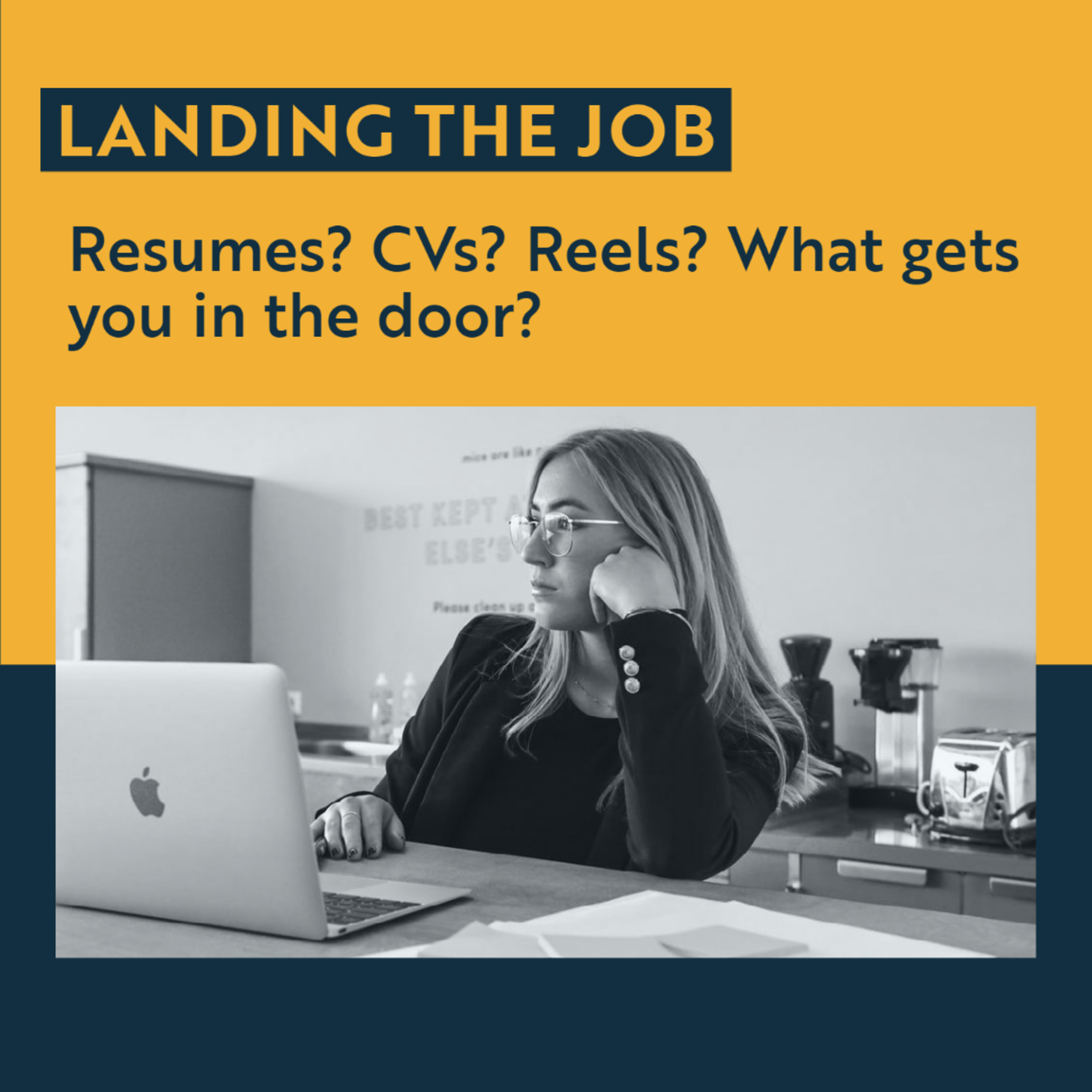 Monday Meeting: October 19, 2020 | Resumes, CVs & Reels. (Hosts: Mark Cernosia and Liam Clisham)
