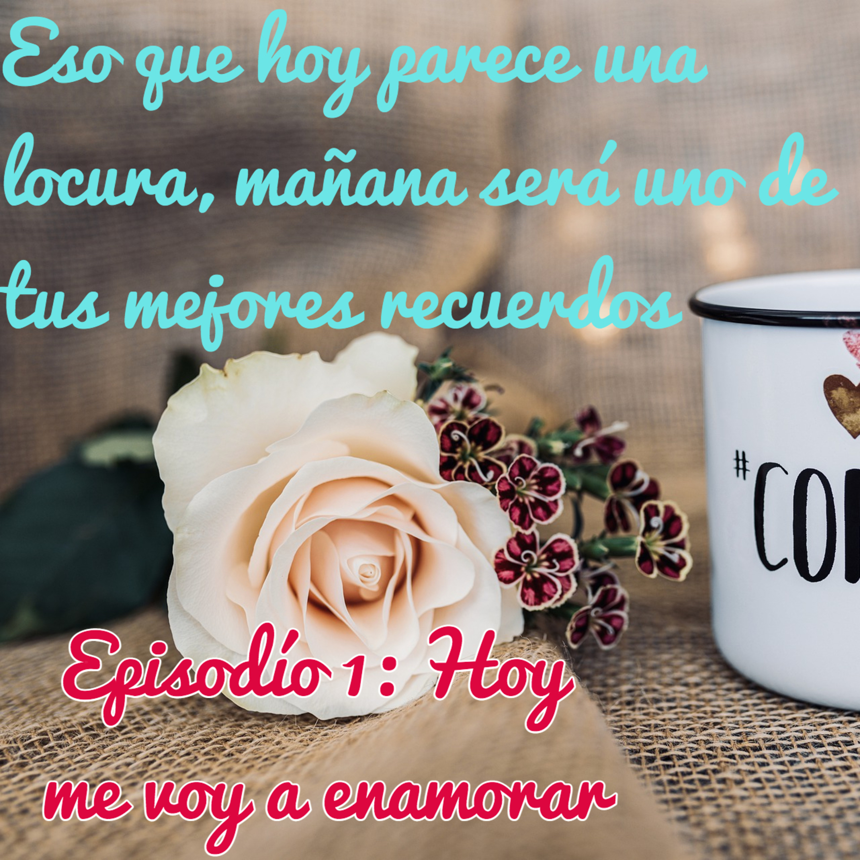 Un café con leche en taza grande
