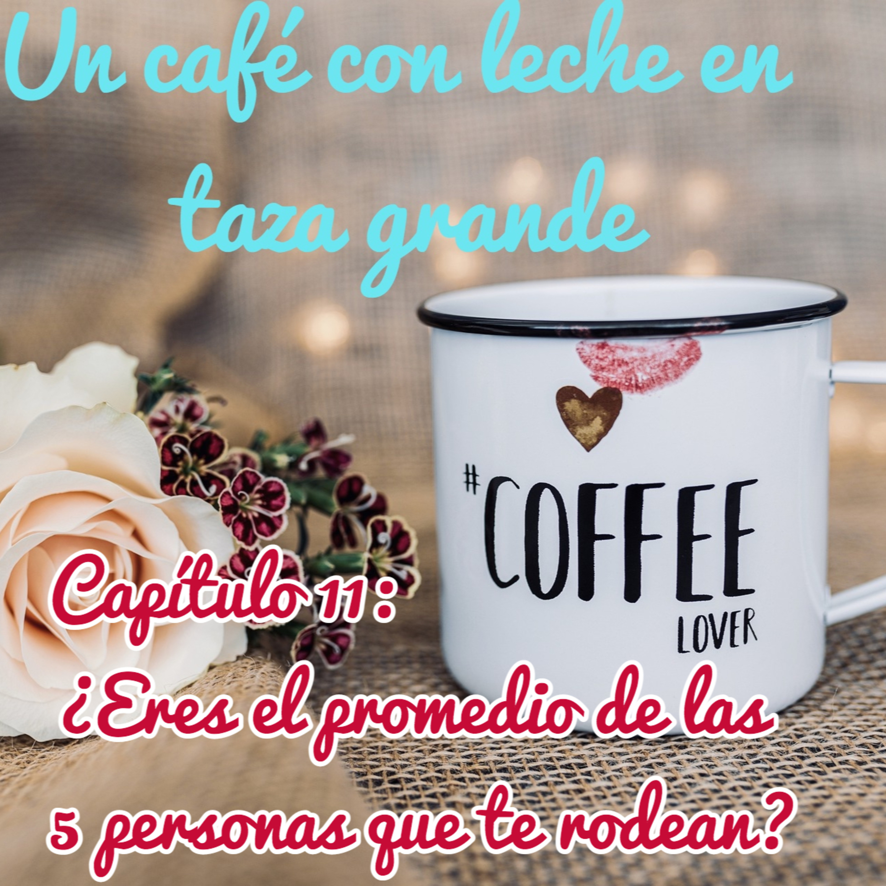 Un café con leche en taza grande