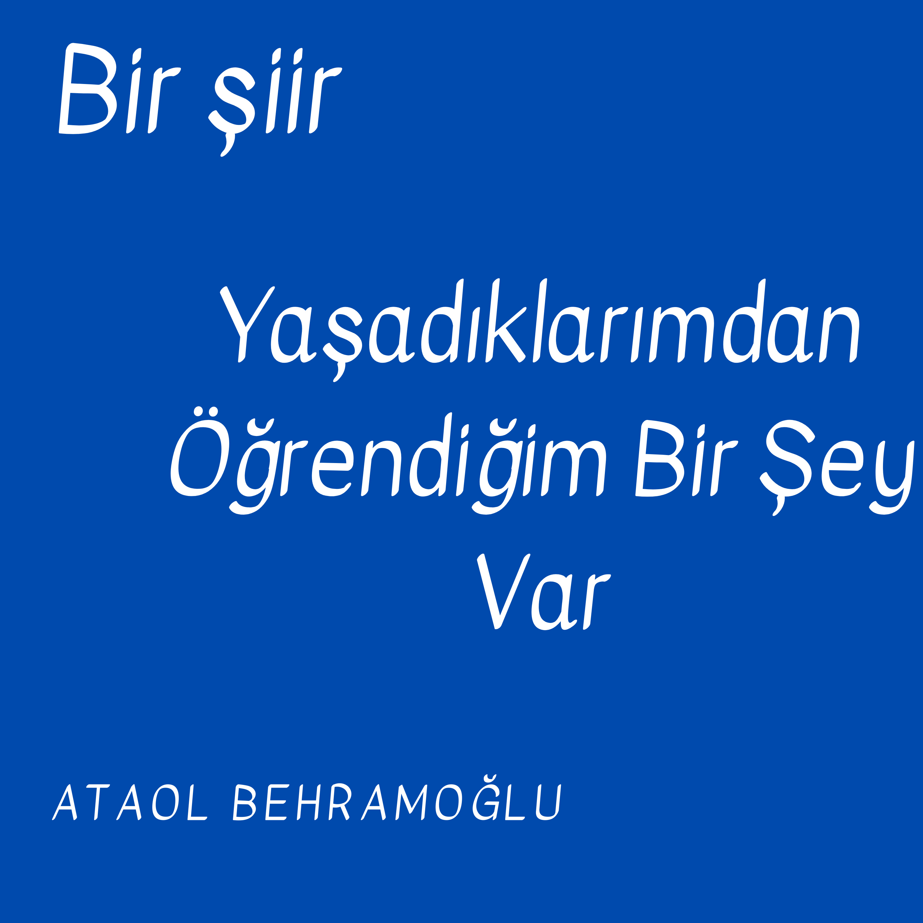 Yaşadıklarımdan Öğrendiğim Bir şey Var- Ataol Behramoğlu