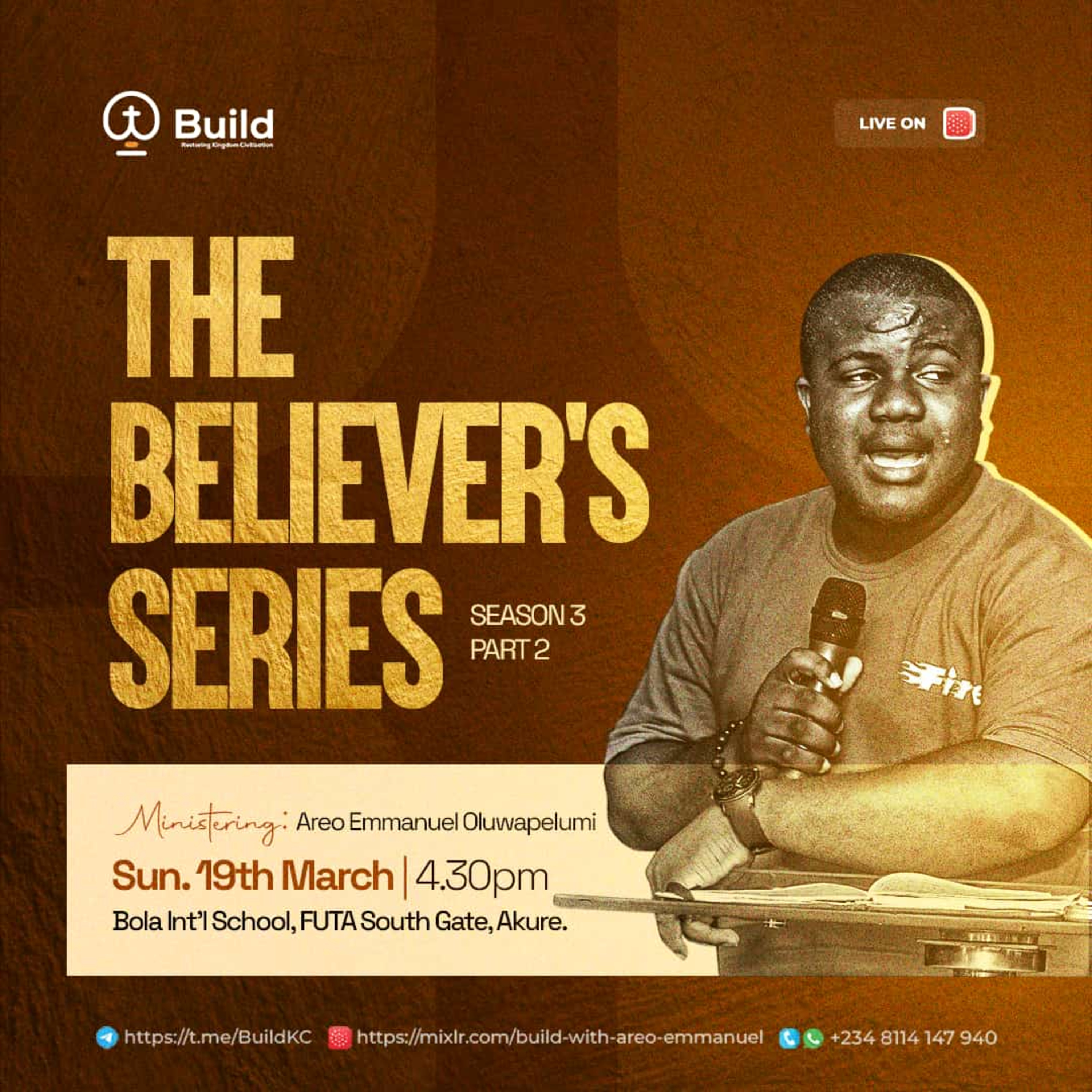 The Believer's Series (Season Three Part Two) - Build with Areo Emmanuel Oluwapelumi episode artwork