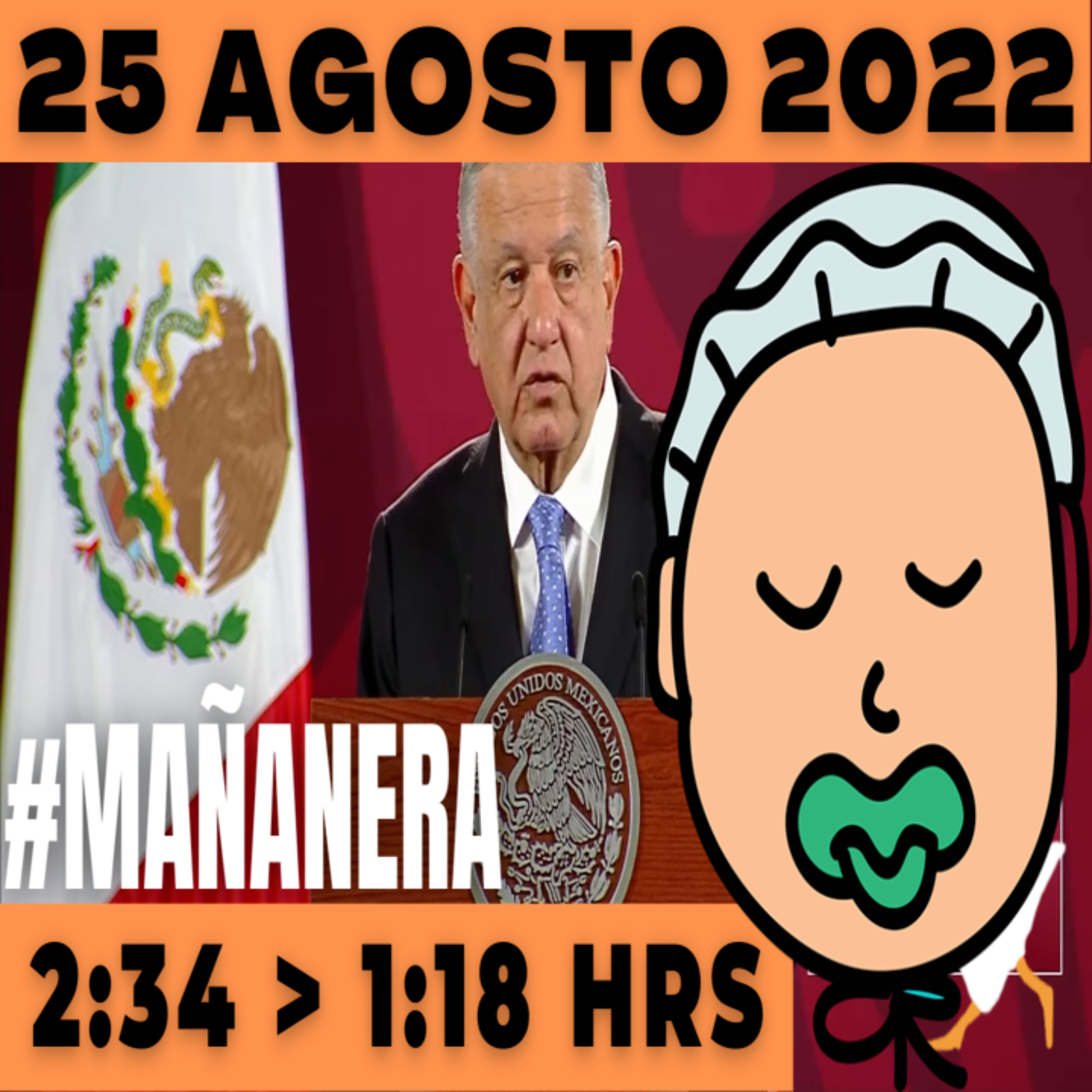 💩🐣👶 #AMLITO | La mañanera en minutos | Jueves 25 de Agosto 2022 | El ganso veloz | De 2:34 a 1:18. episode artwork