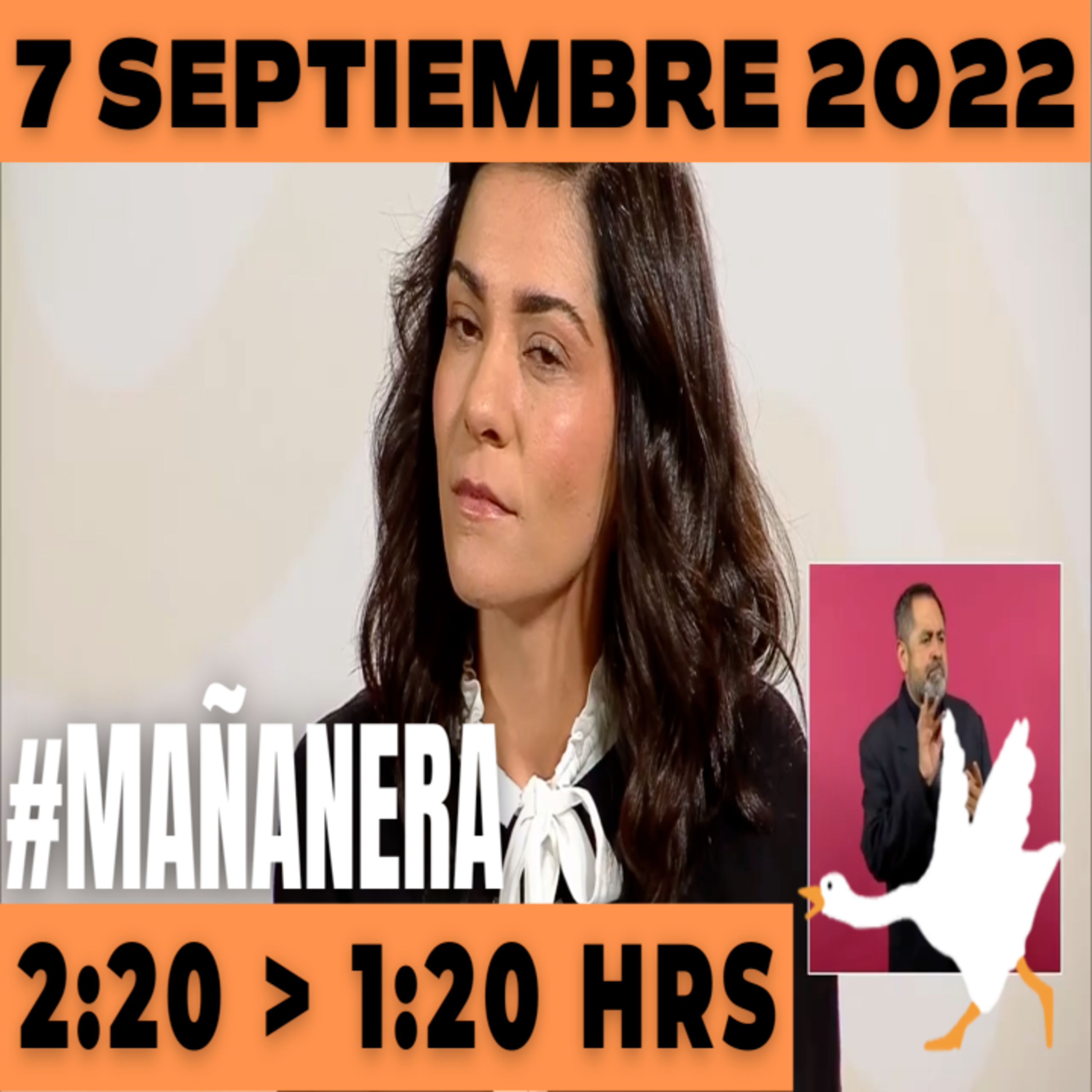 💩🐣  La mañanera en minutos | Mañanera Miércoles 7 de Septiembre 2022 | El ganso veloz | De 2:20 a 1:20. episode artwork