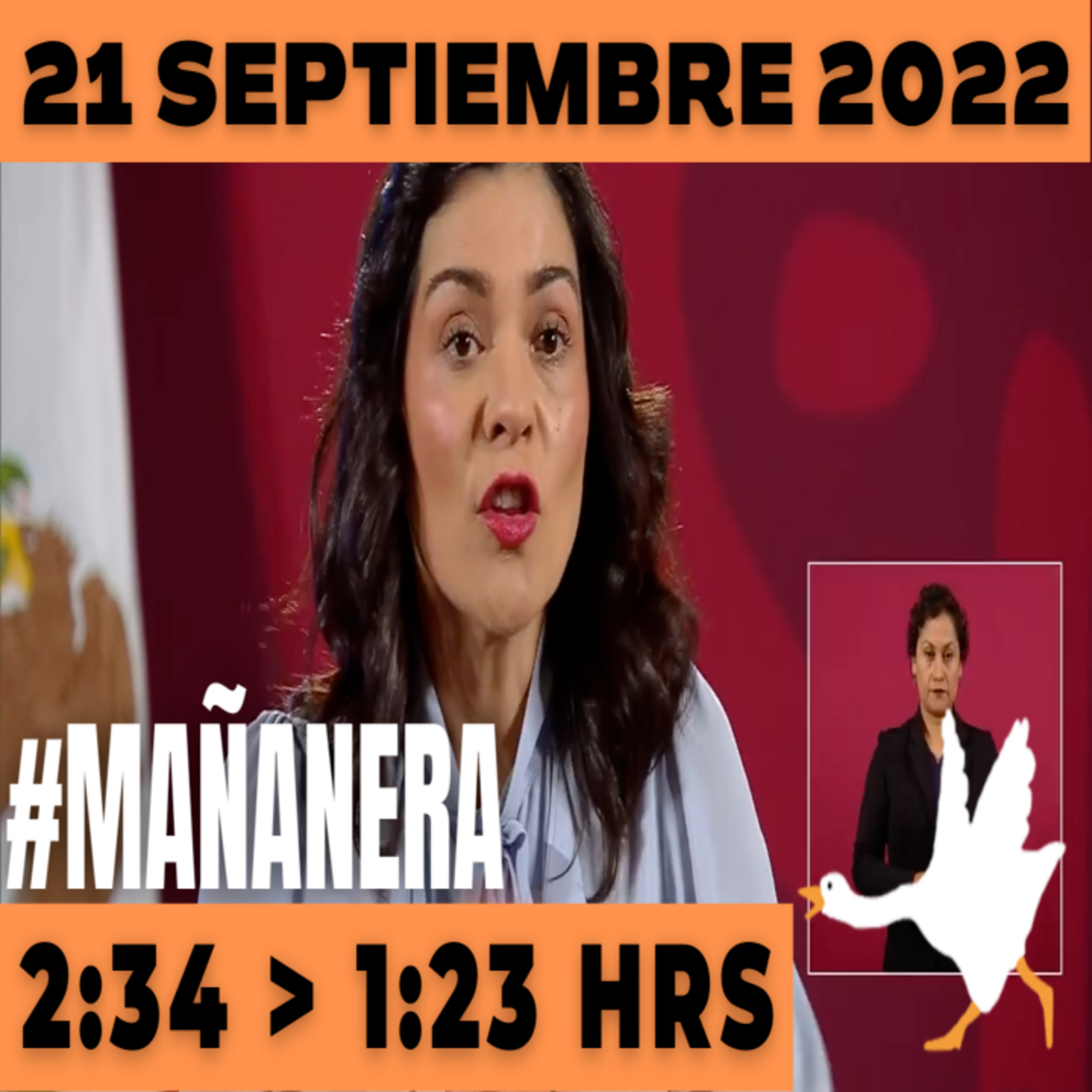 💩🐣  La mañanera en minutos | Mañanera Miércoles 21 de Septiembre 2022 | El ganso veloz | De 2:34 a 1:23. episode artwork