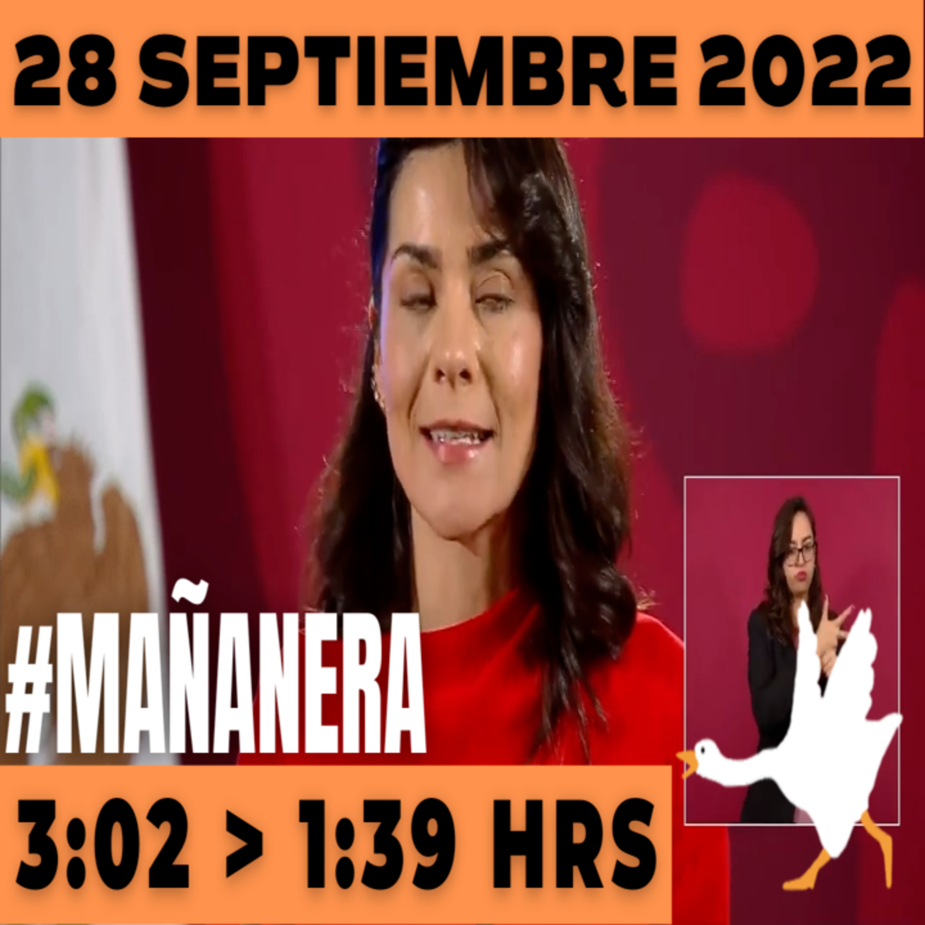 💩🐣  La mañanera en minutos | Mañanera Miércoles 28 de Septiembre 2022 | El ganso veloz | De 3:02 a 1:39. episode artwork