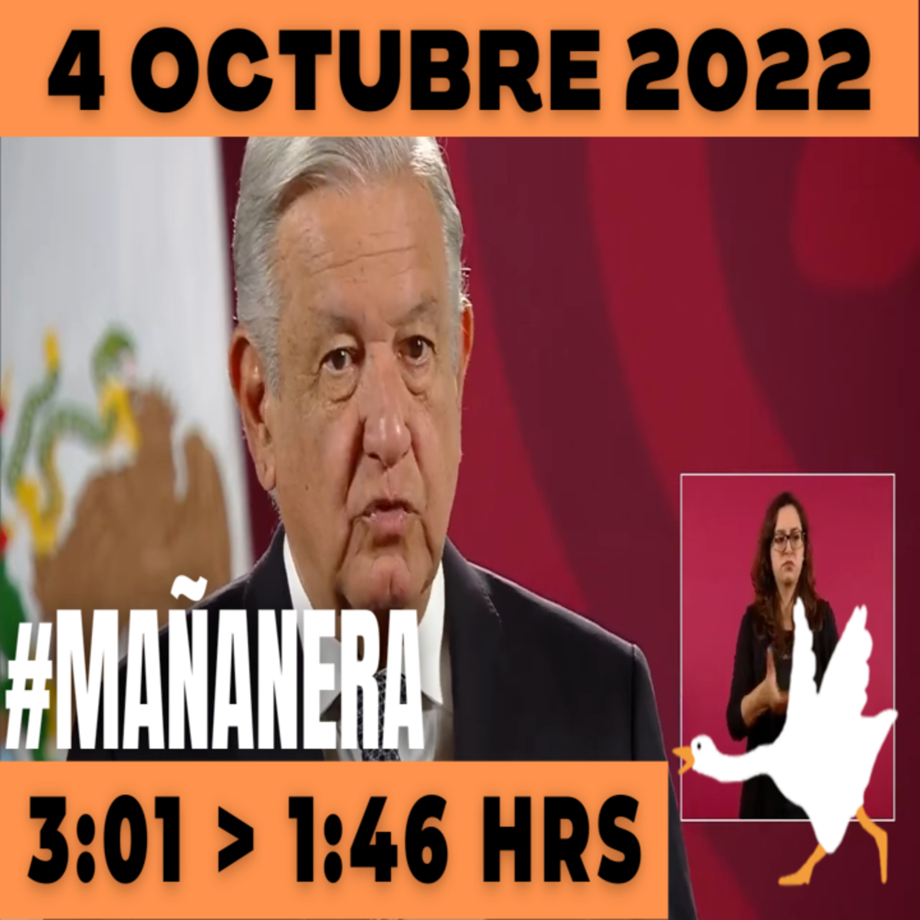 💩🐣 Conferencia de prensa matutina Martes 4 de Octubre 2022 Presidente AMLO De 3:01 a 1:46. episode artwork