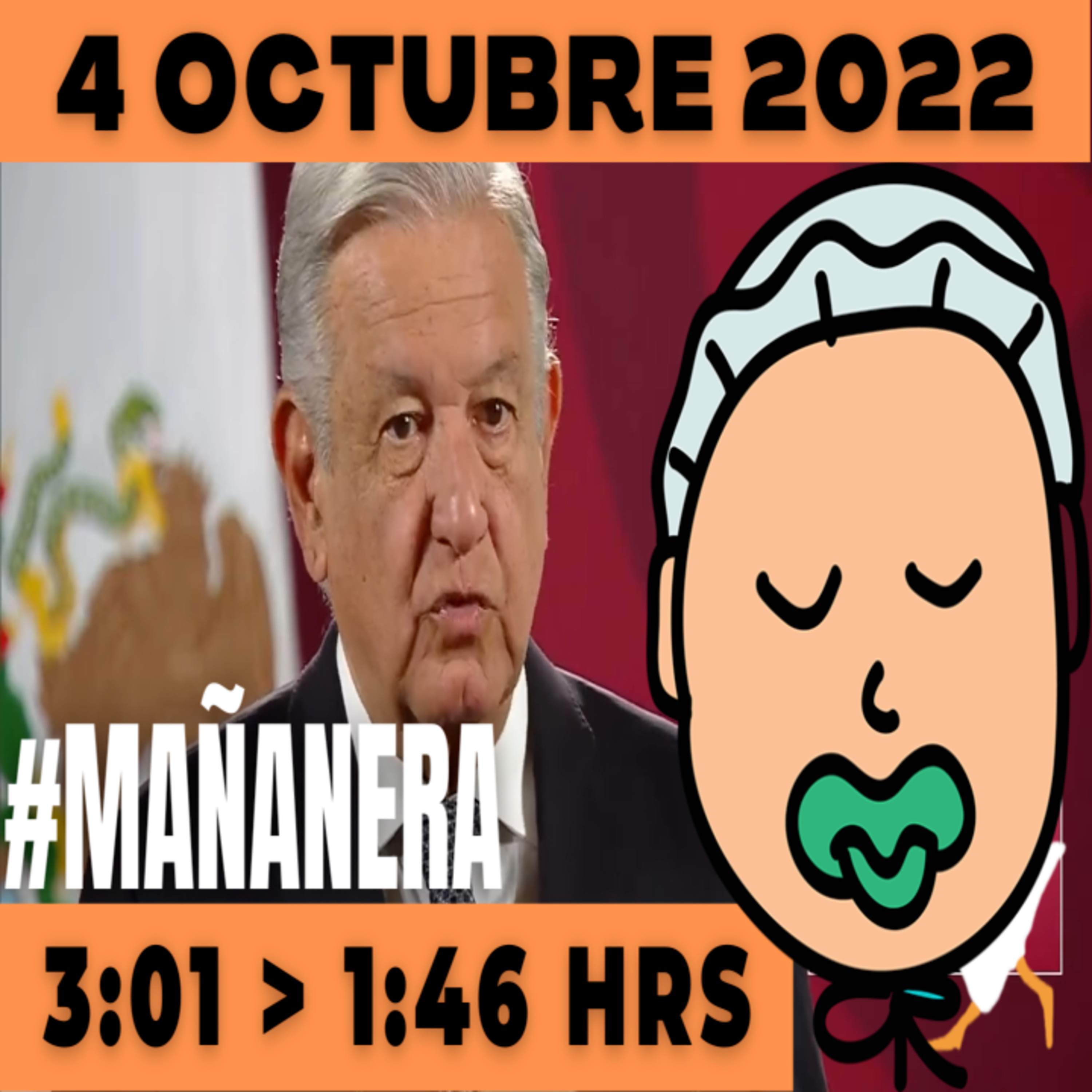 💩🐣👶 #AMLITO | La mañanera en minutos | Martes 4 de octubre 2022 | El gansito veloz | De 3:01 a 1:46. episode artwork