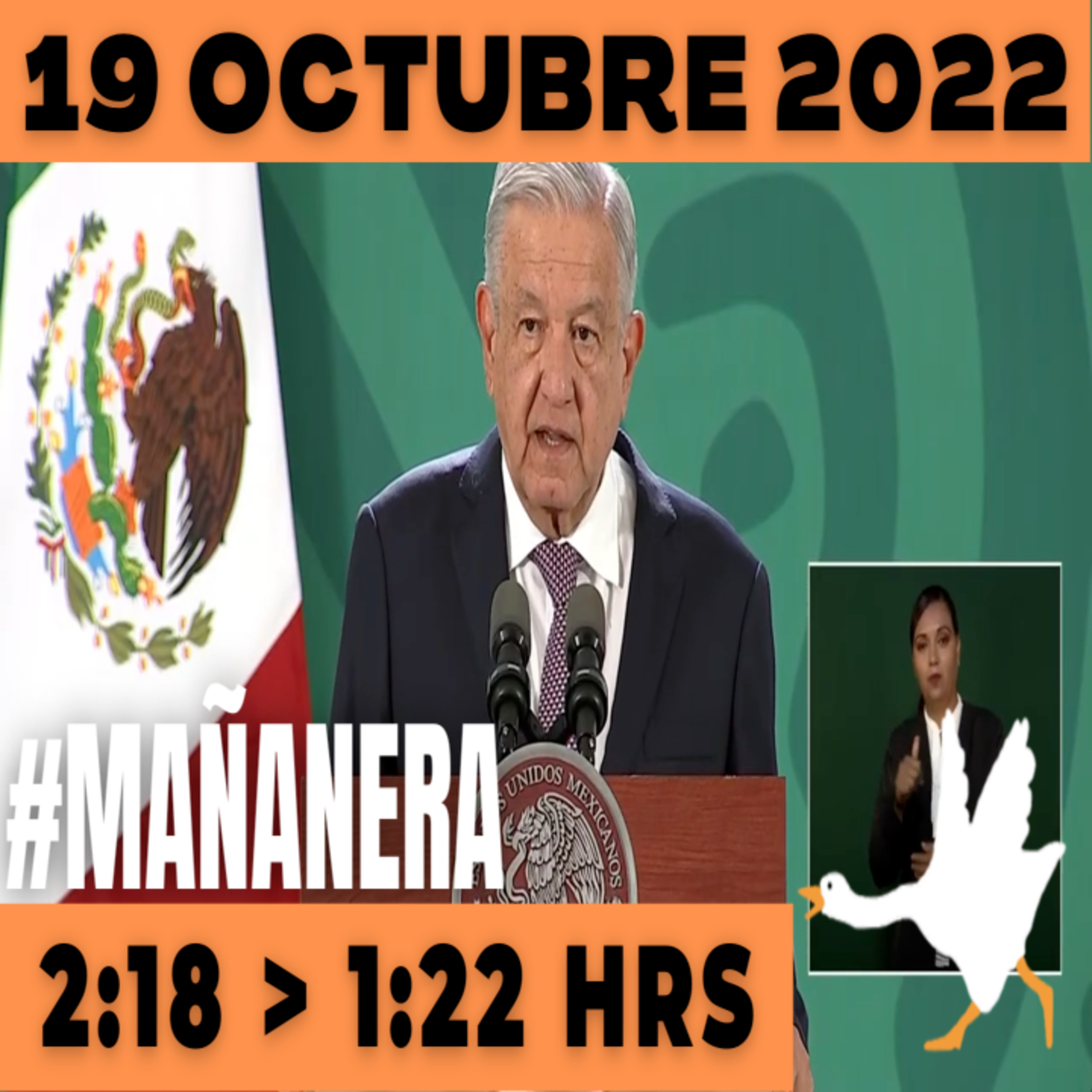 💩🐣 Conferencia de prensa matutina Miércoles 19 de Octubre 2022 Presidente AMLO De 2:18 a 1:22. episode artwork