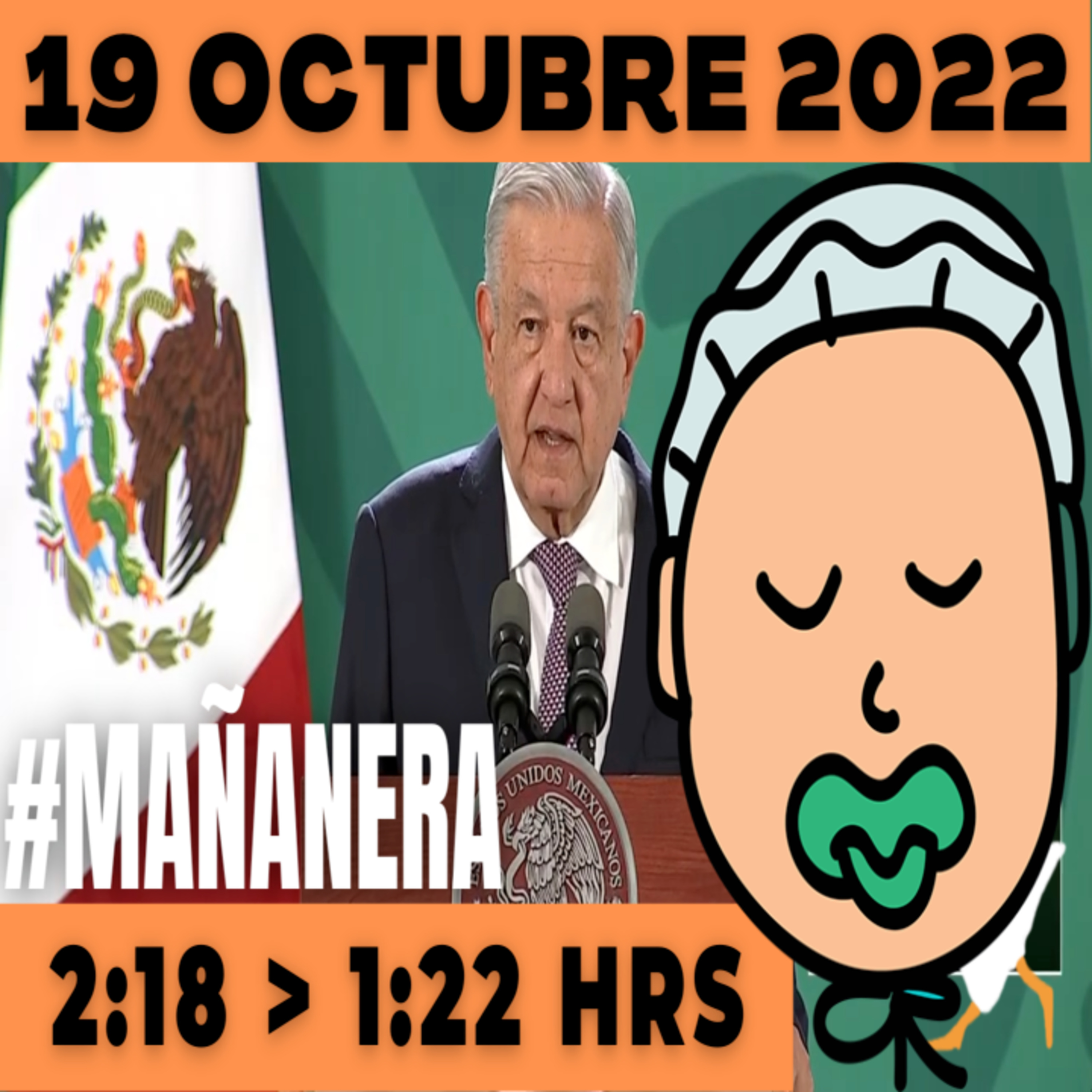 💩🐣👶 #AMLITO | Mañanera Miércoles 19 de Octubre 2022 | El gansito veloz | De 2:18 a 1:22. episode artwork