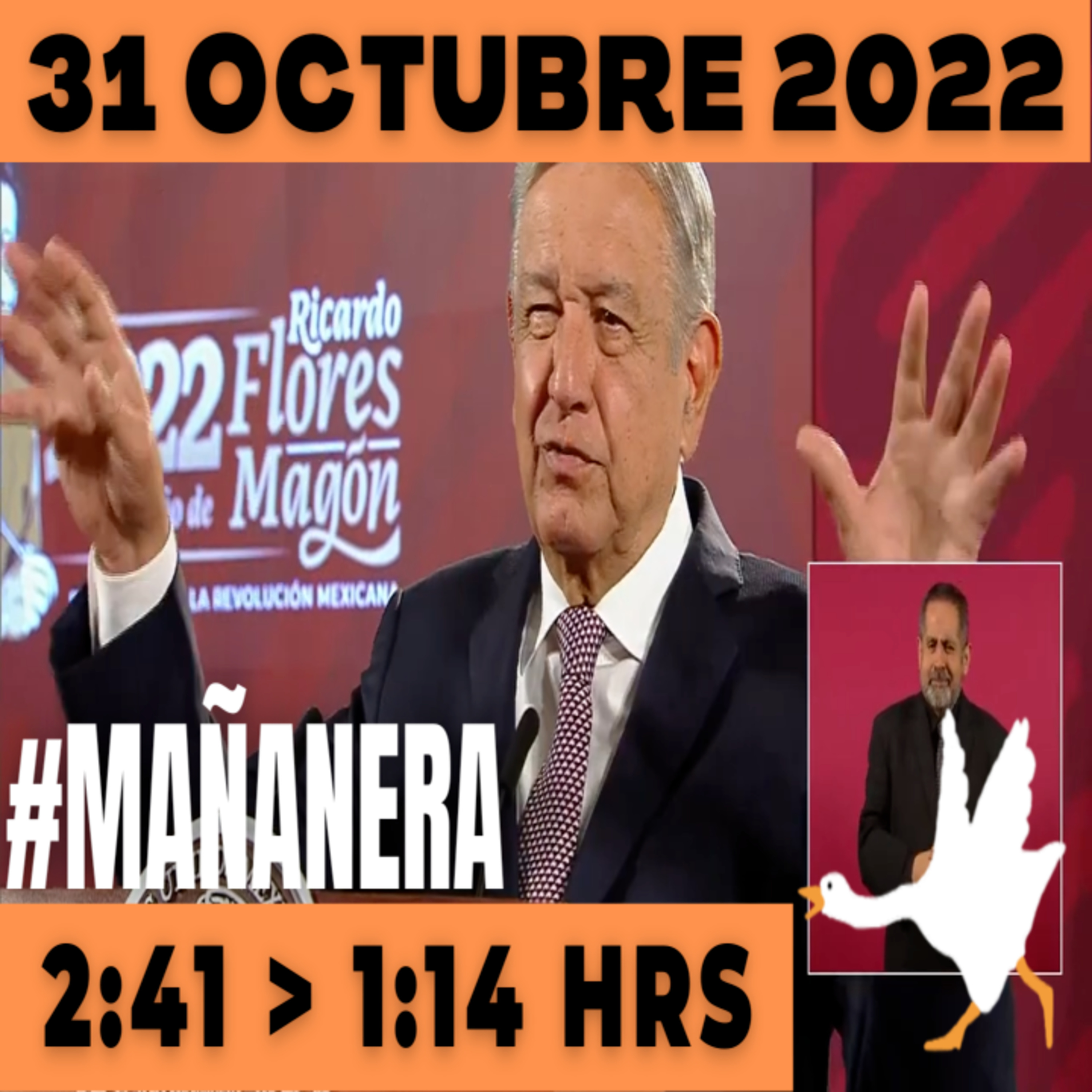 💩🐣 Conferencia de prensa matutina Lunes 31 de Octubre 2022 Presidente AMLO De 2:41 a 1:14.
