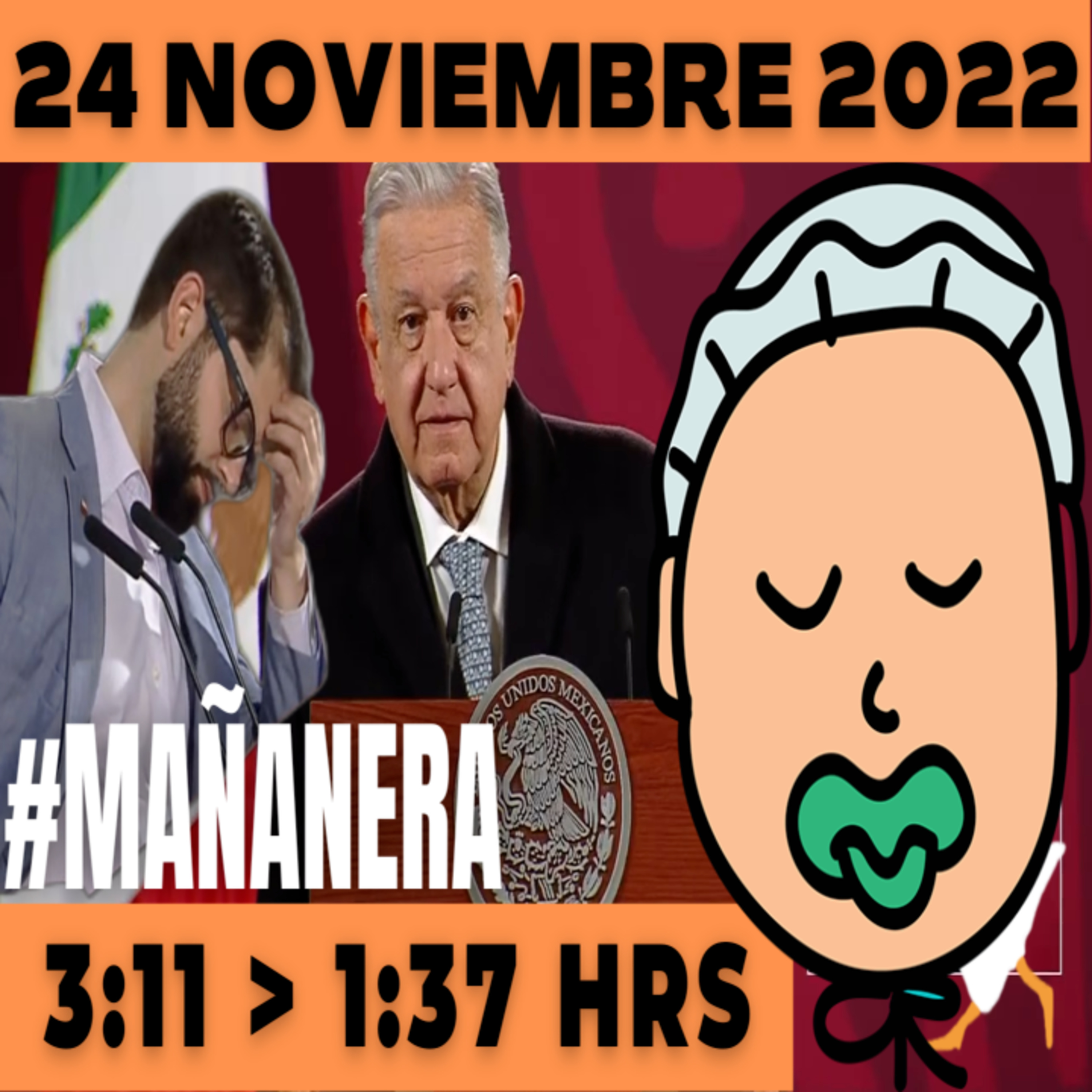 💩🐣👶 #AMLITO | Mañanera Jueves 24 de Noviembre 2022 | El gansito veloz | De 3:11 a 1:37. episode artwork