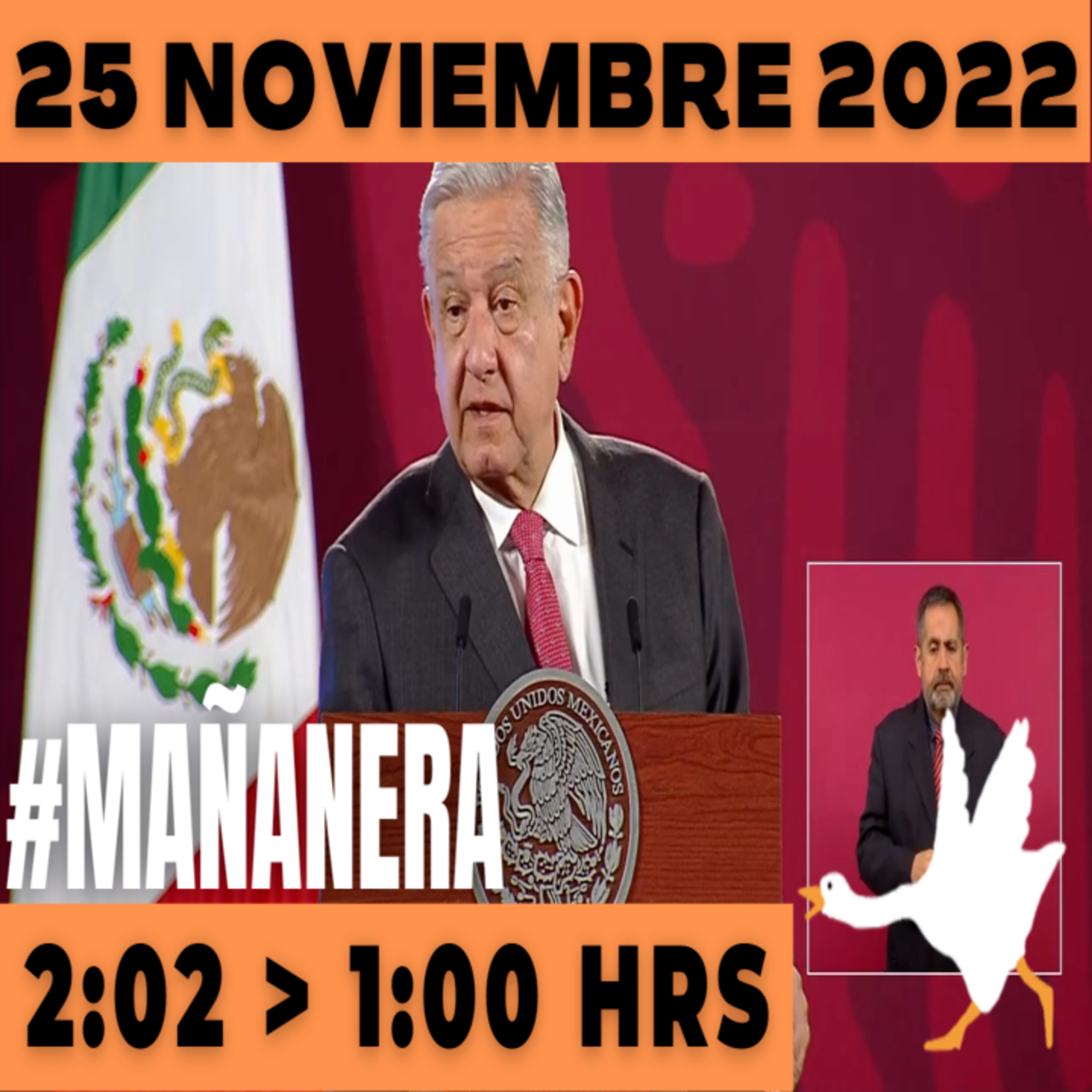 💩🐣 Conferencia de prensa matutina Viernes 25 de Noviembre 2022 Presidente AMLO De 2:02 a 1:00. episode artwork