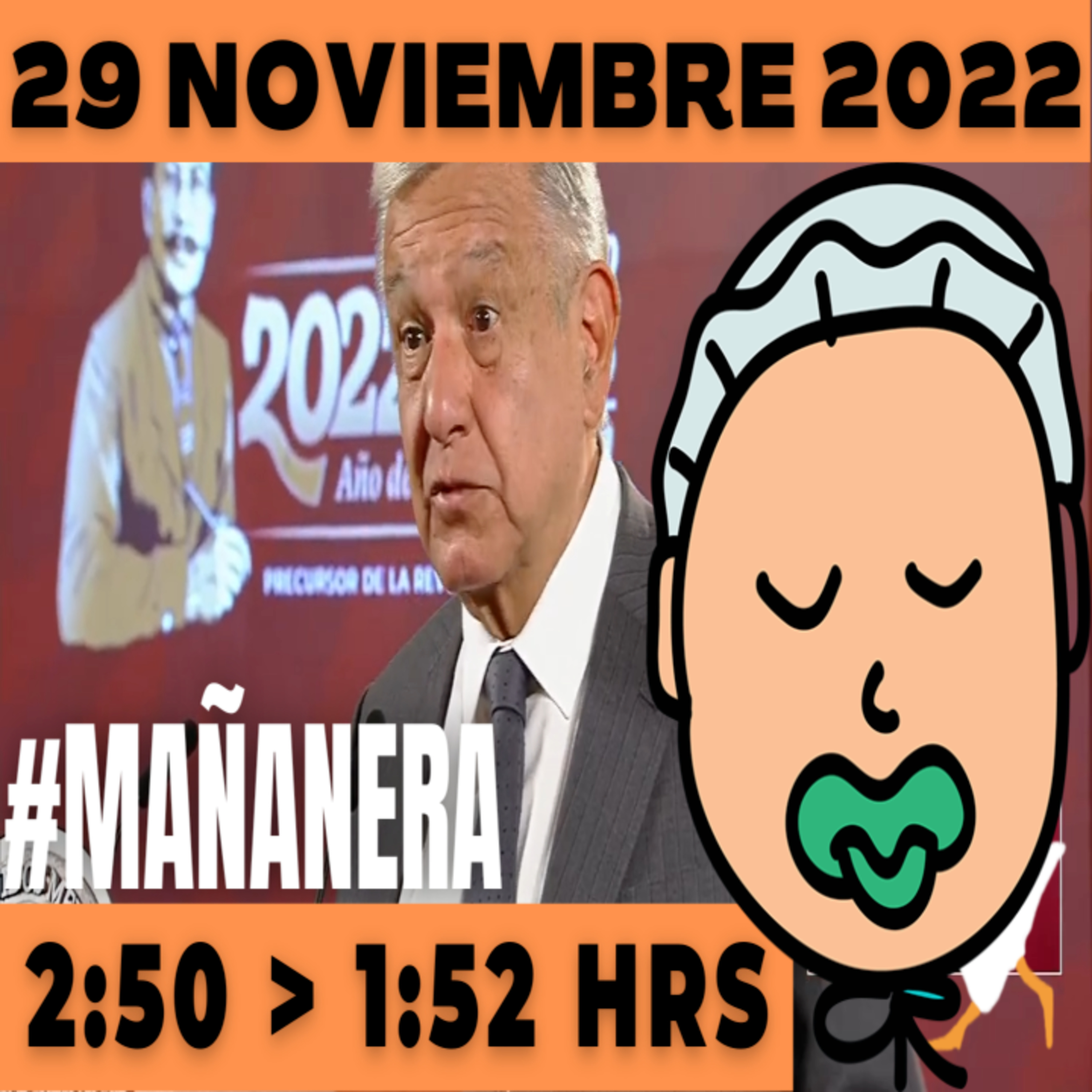 💩🐣👶 #AMLITO | Mañanera Martes 29 de Noviembre 2022 | El gansito veloz | De 2:50 a 1:52. episode artwork