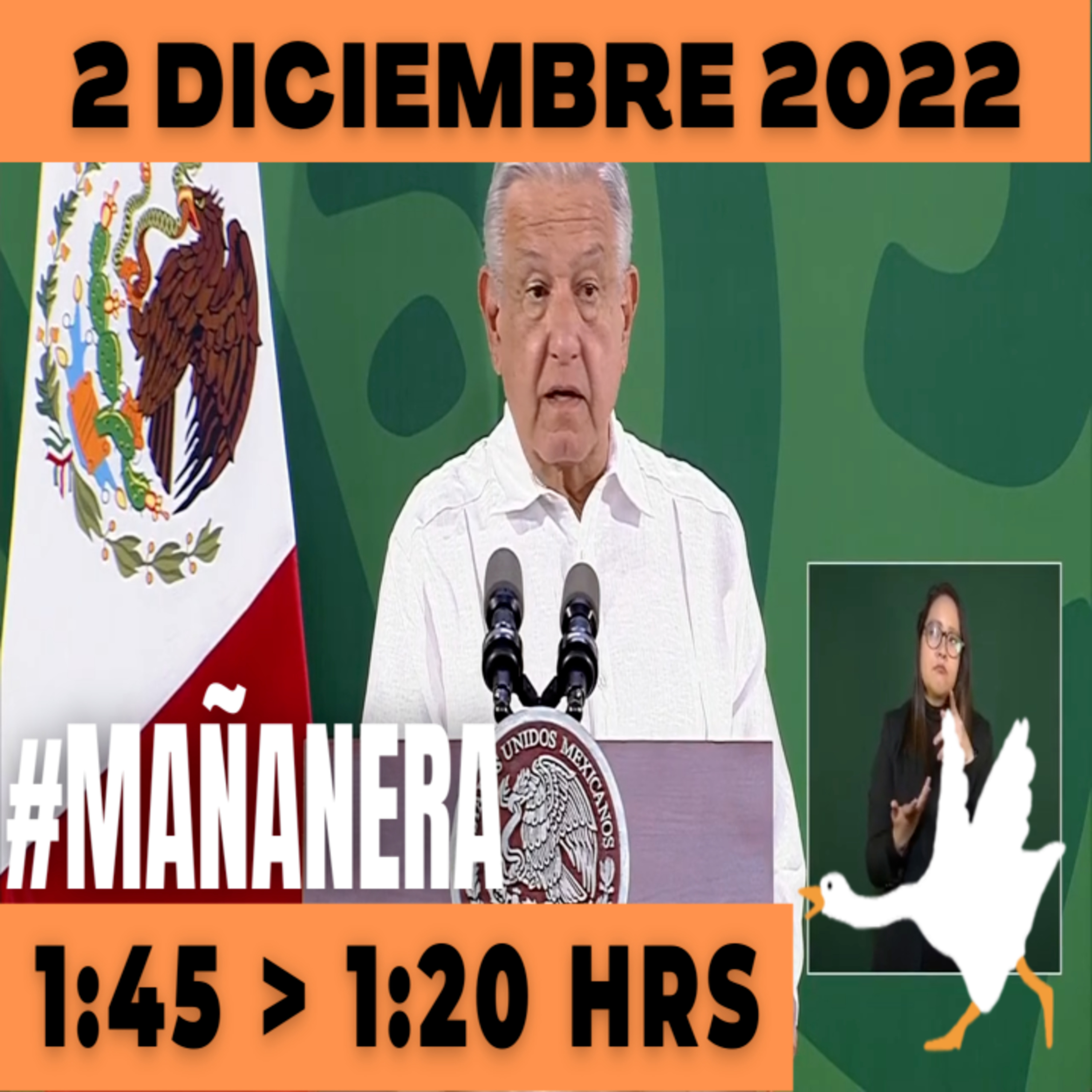 💩🐣 Conferencia de prensa matutina Viernes 2 de Diciembre 2022 Presidente AMLO De 1:45 a 1:20. episode artwork