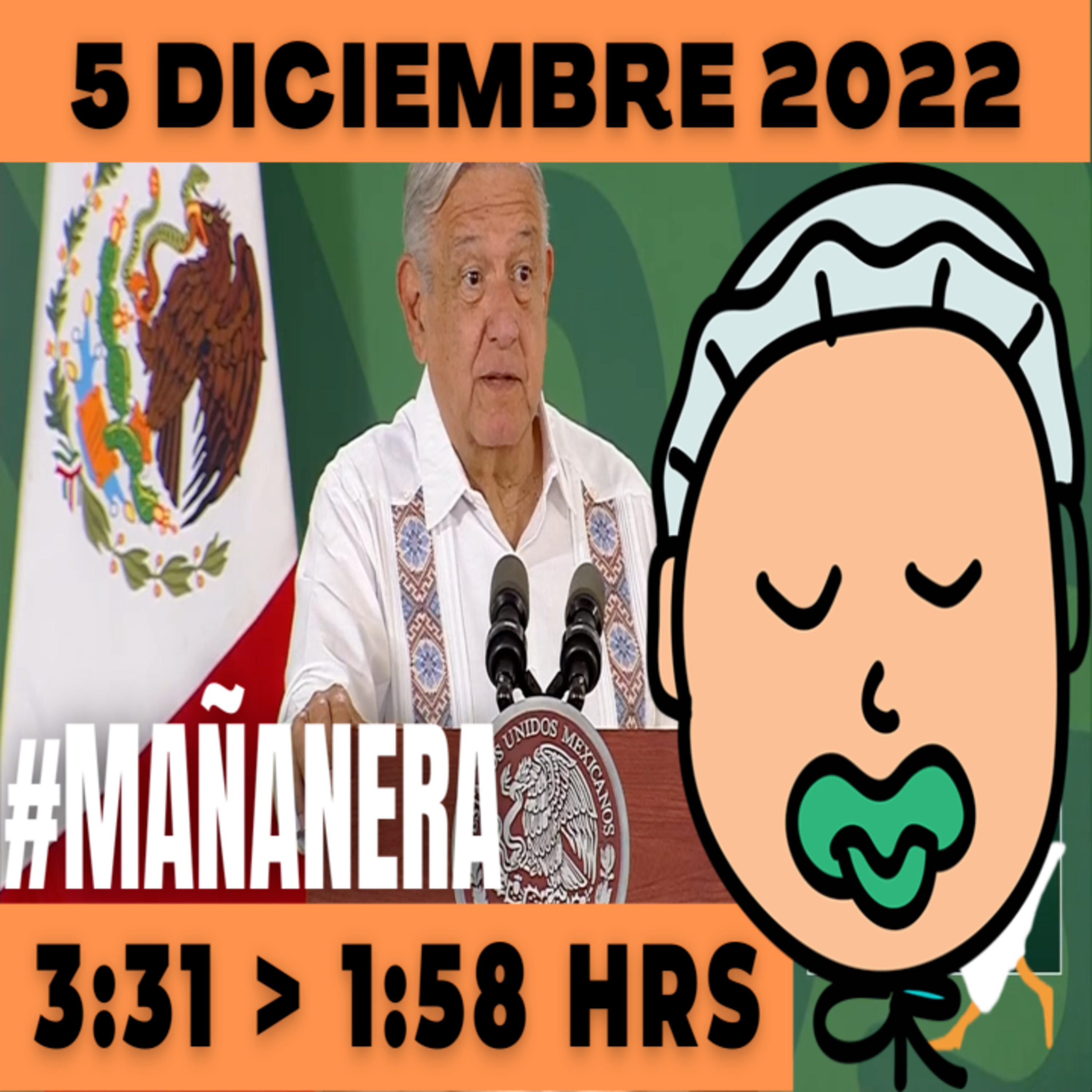 💩🐣👶 #AMLITO | Mañanera Lunes 5 de Diciembre 2022 | El gansito veloz | De 3:31 a 1:58. episode artwork